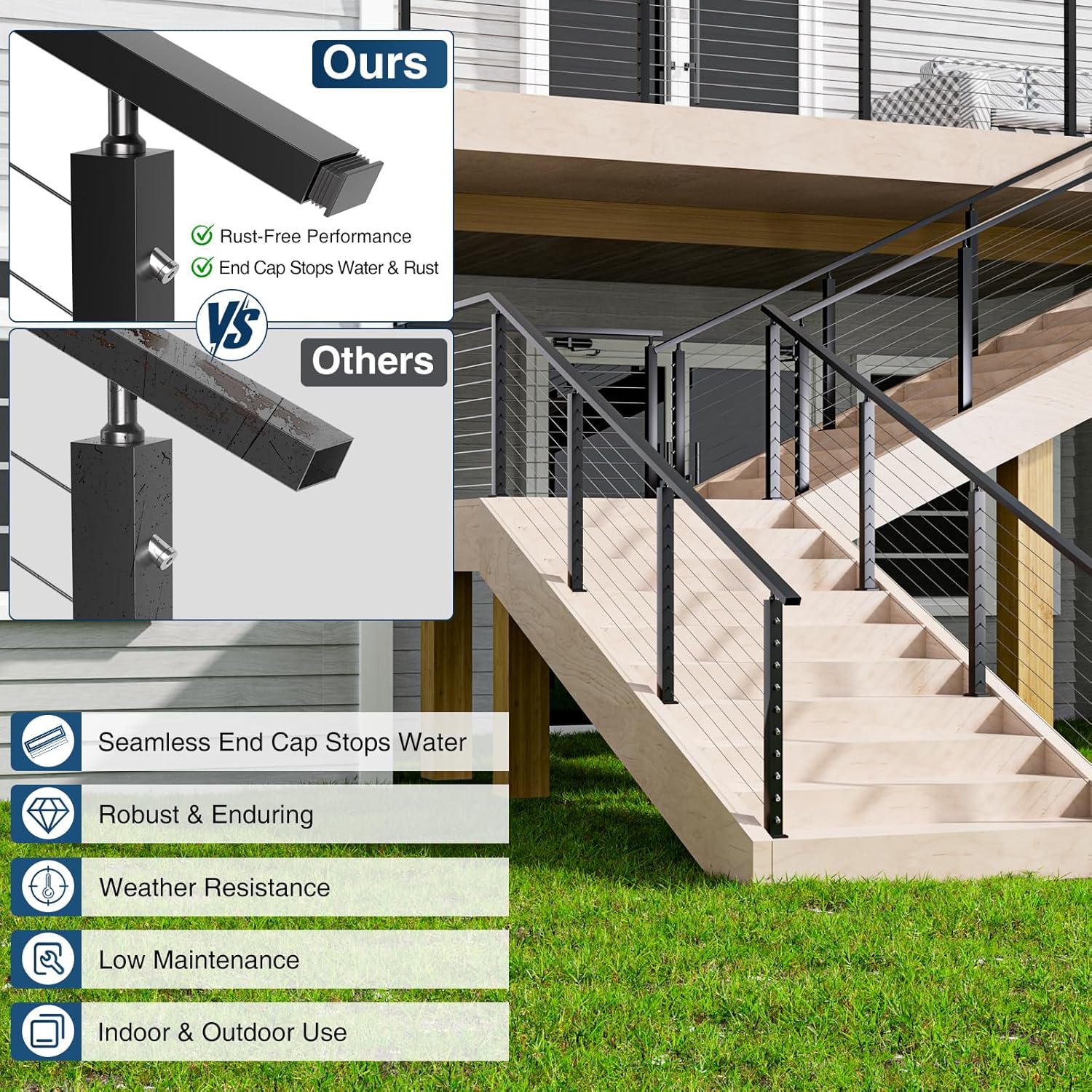buy Gyykzz cable railing handrail,Gyykzz handrail worth buying,best cable railing handrail,Gyykzz handrail pros cons,Gyykzz vs other handrails,should I buy Gyykzz handrail performance testing and real-world results