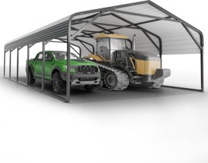 Image 1 of buy K Knowbody 20x26 carport-K Knowbody carport worth buying-20x26 metal carport pros cons-heavy duty carport vs alternatives-should I buy a K Knowbody shelter-best two car garage shelter