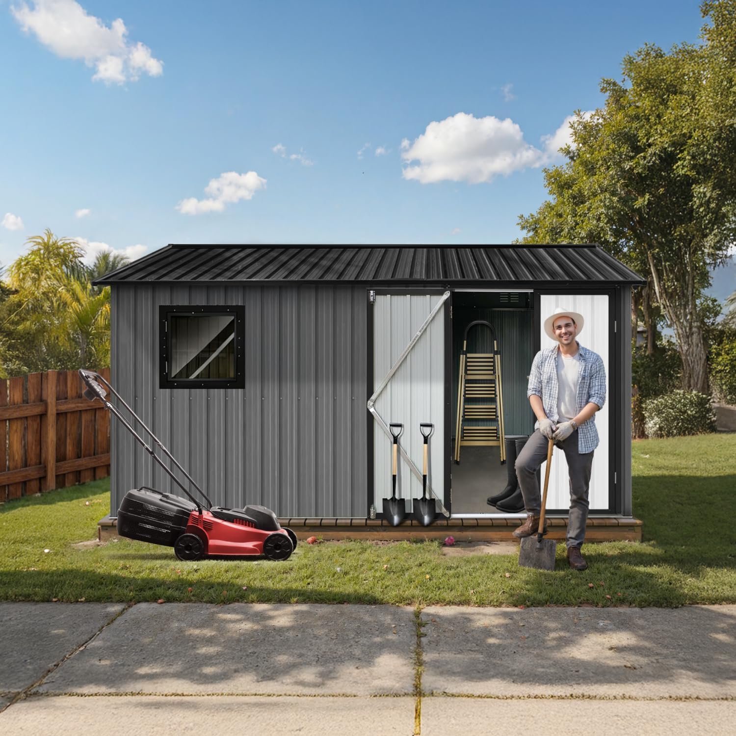 buy LINKHOO metal storage shed,should I buy LINKHOO shed,LINKHOO shed pros cons,LINKHOO 12x10 shed worth buying,best metal garden shed,LINKHOO vs other sheds unboxing and complete package contents