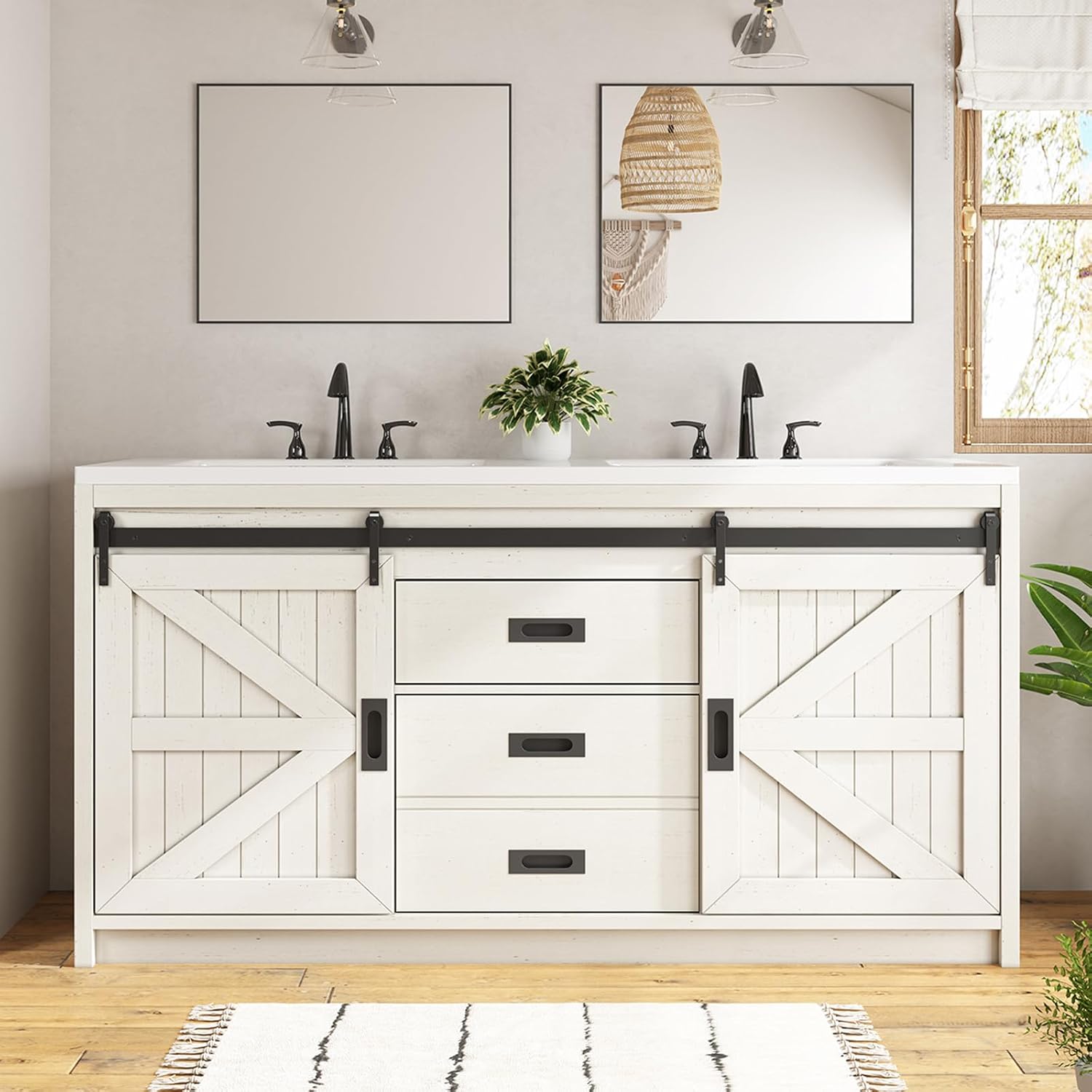 Step-by-step guide for buy LUXOAK farmhouse bathroom vanity,LUXOAK vanity pros cons,LUXOAK 60 inch vanity worth buying,best farmhouse double vanity with sink,LUXOAK vs other bathroom vanities,should I buy the LUXOAK sliding barn door vanity - complete tutorial