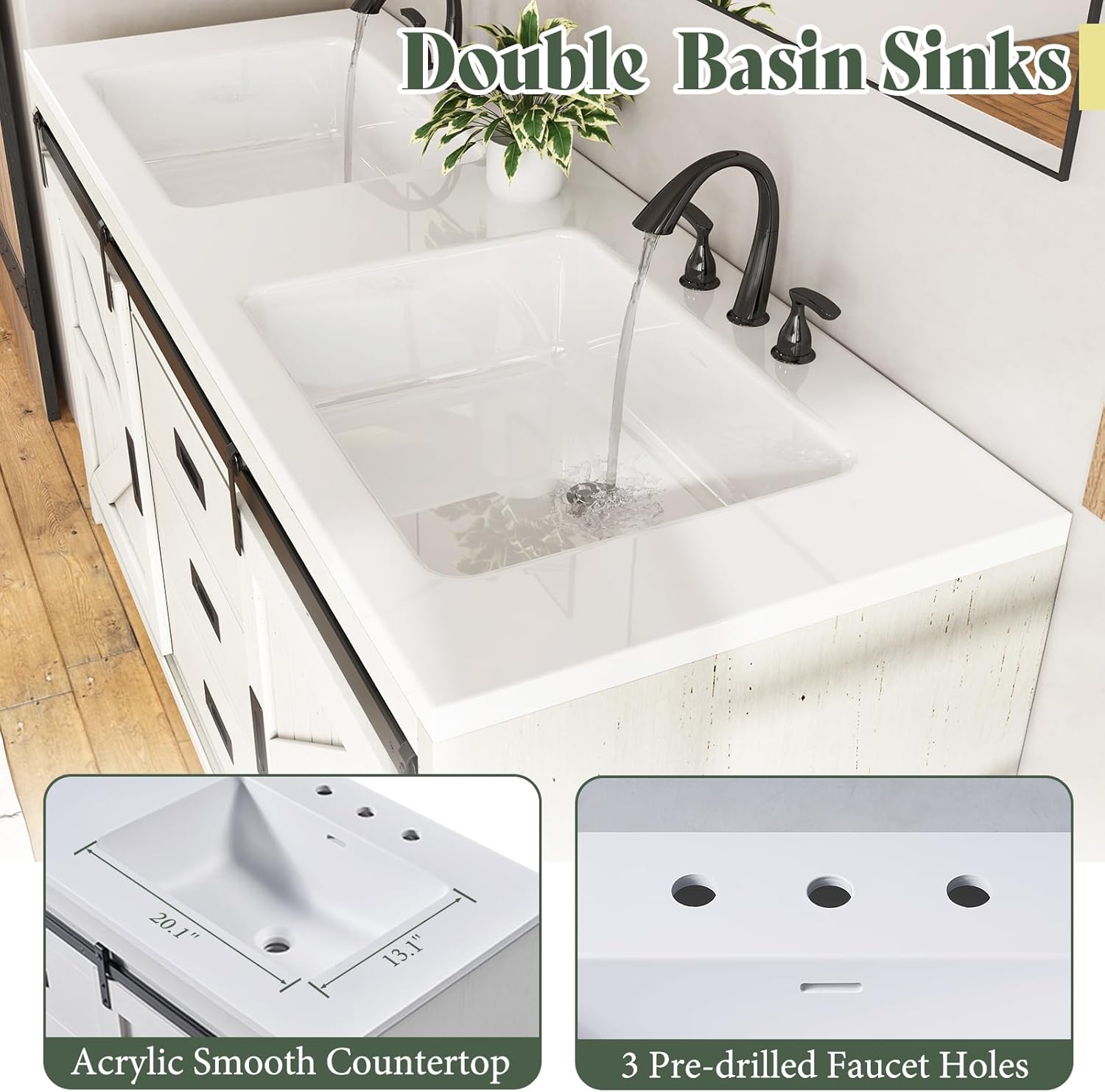 buy LUXOAK farmhouse bathroom vanity,LUXOAK vanity pros cons,LUXOAK 60 inch vanity worth buying,best farmhouse double vanity with sink,LUXOAK vs other bathroom vanities,should I buy the LUXOAK sliding barn door vanity performance testing and real-world results