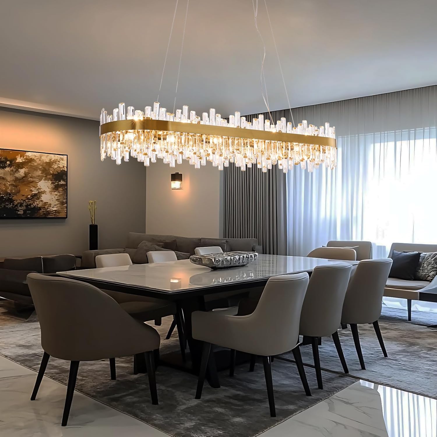 Reviews - Buy MELKZENPD Gold Crystal Chandelier: Honest Pros & Cons buy MELKZENPD gold crystal chandelier,MELKZENPD chandelier worth buying,60 inch gold chandelier pros cons,best modern crystal dining room light,large rectangle chandelier vs alternatives,should I buy a MELKZENPD chandelier unboxing and complete package contents