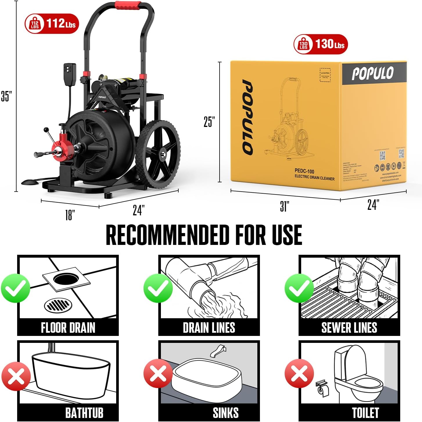 buy POPULO auto feed drain snake,POPULO drain snake worth it,POPULO sewer auger pros cons,best auto feed drain cleaner,POPULO vs other drain snakes,should I buy POPULO drain auger performance testing and real-world results