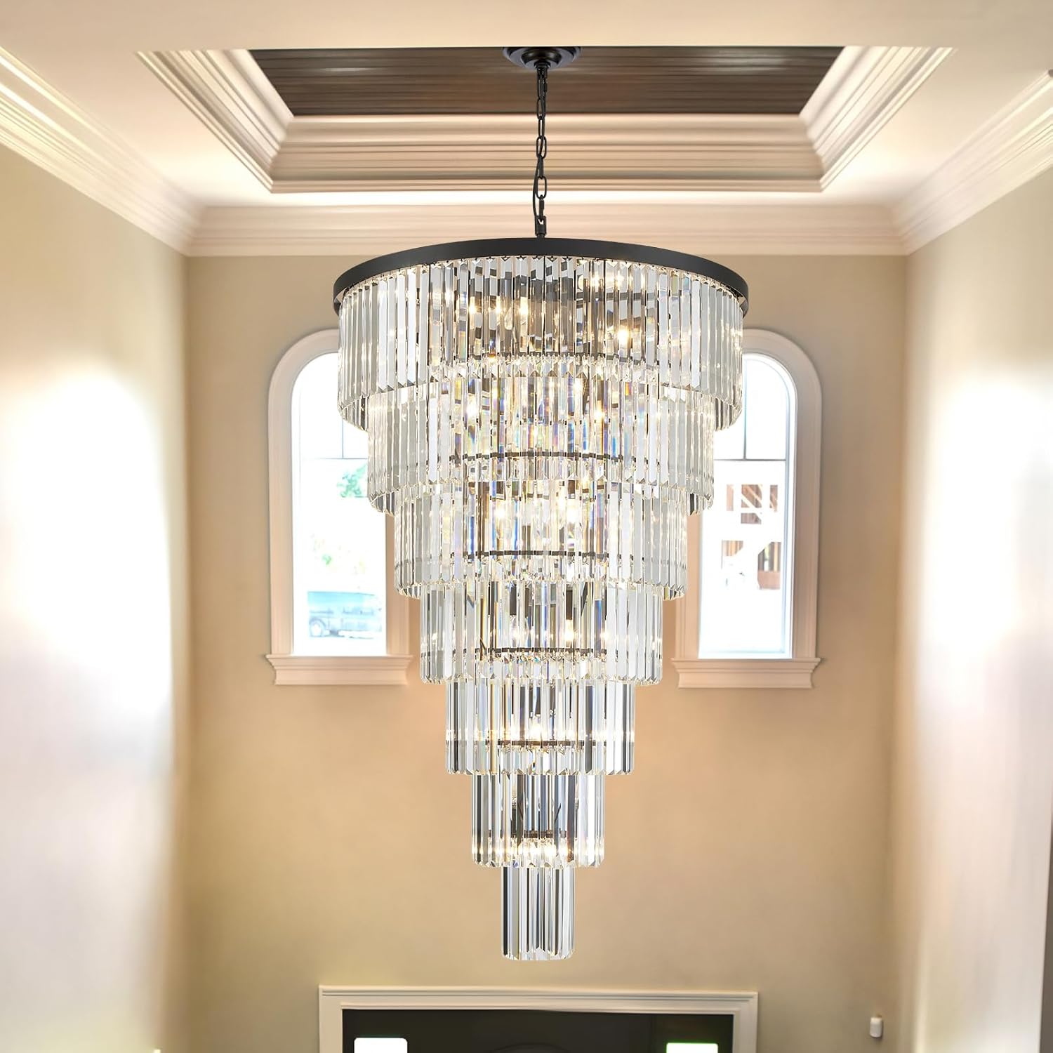 buy TMAFON black crystal chandelier,TMAFON chandelier worth buying,best 47 inch crystal chandelier,black crystal chandelier pros cons,TMAFON chandelier vs alternatives,should I buy a long crystal chandelier performance testing and real-world results