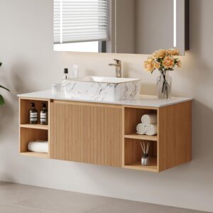 Image 1 of buy floating bathroom vanity with sink