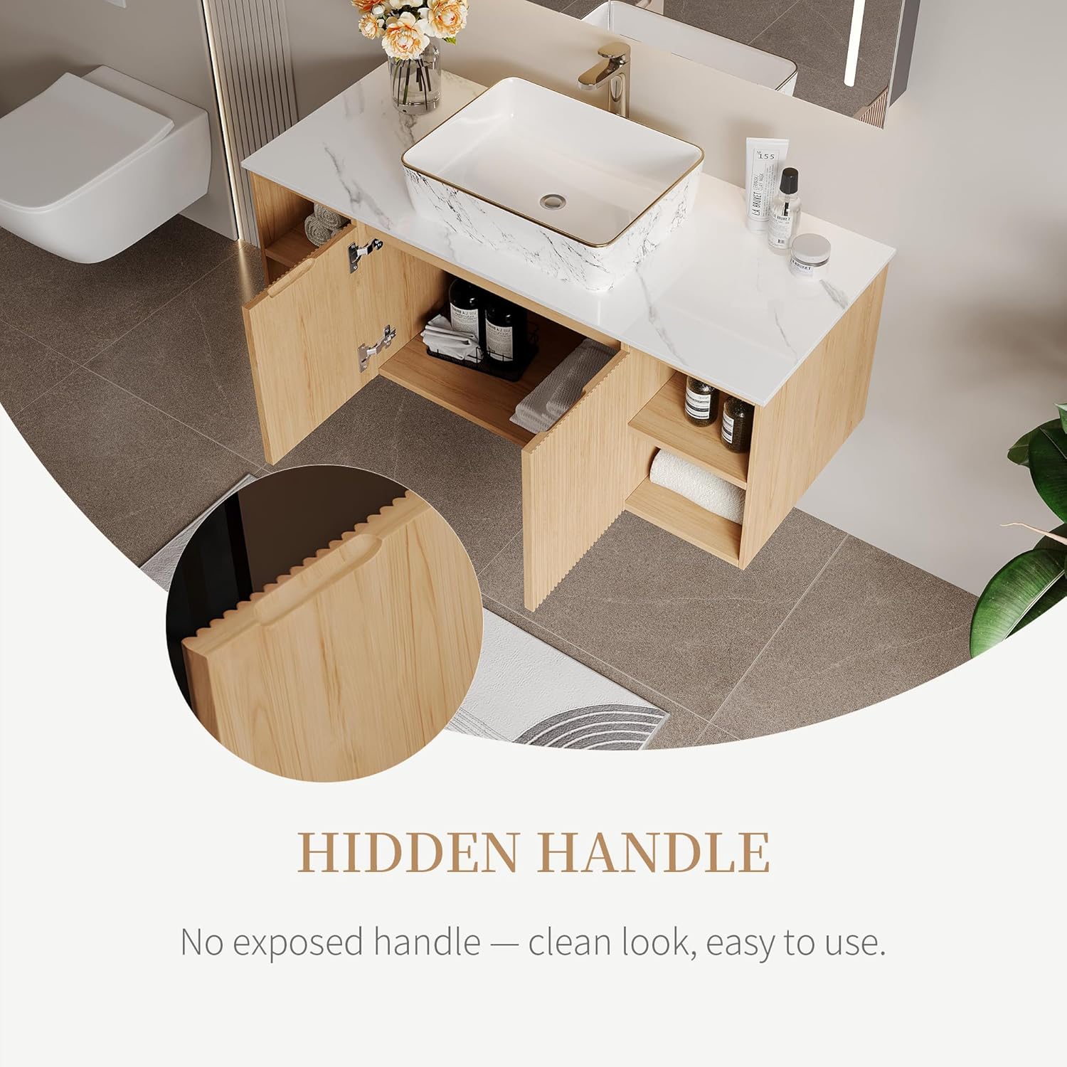 buy floating bathroom vanity with sink,floating bathroom vanity pros cons,floating vanity worth buying,best wall mount bathroom vanity,should I buy a floating vanity,FHKJ vanity honest performance testing and real-world results