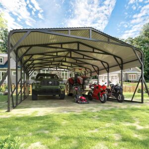 Image 1 of AirWire 20x30 carport worth it-should I buy AirWire carport-AirWire carport pros cons-best heavy duty carport-20x30 carport buying guide-AirWire vs other carports