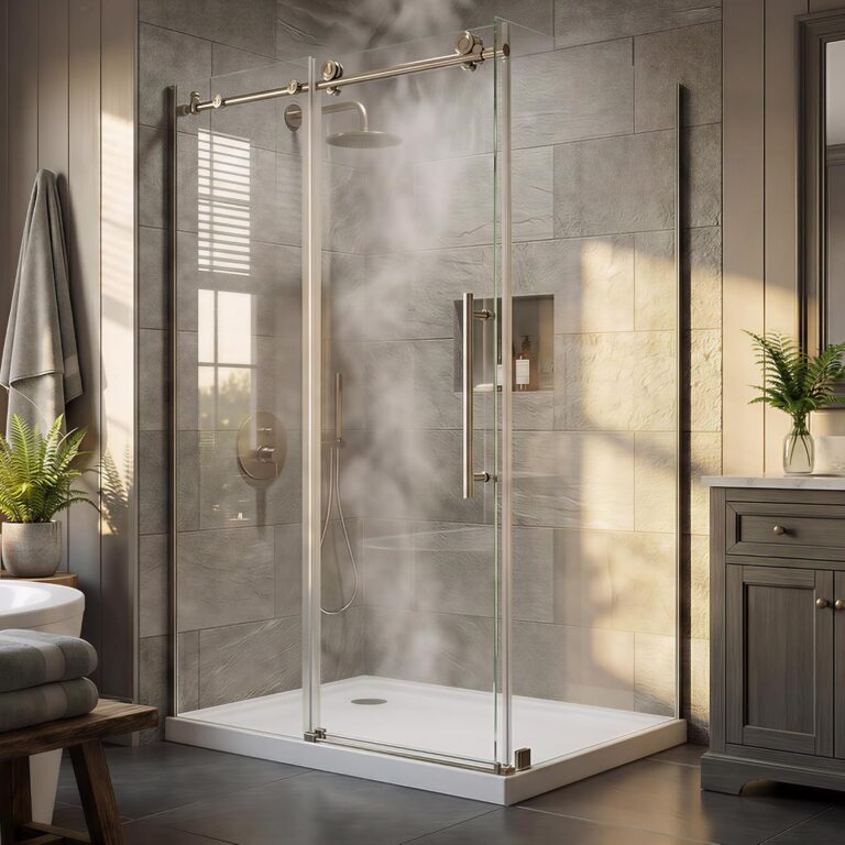 Image 1 of best sliding corner shower door