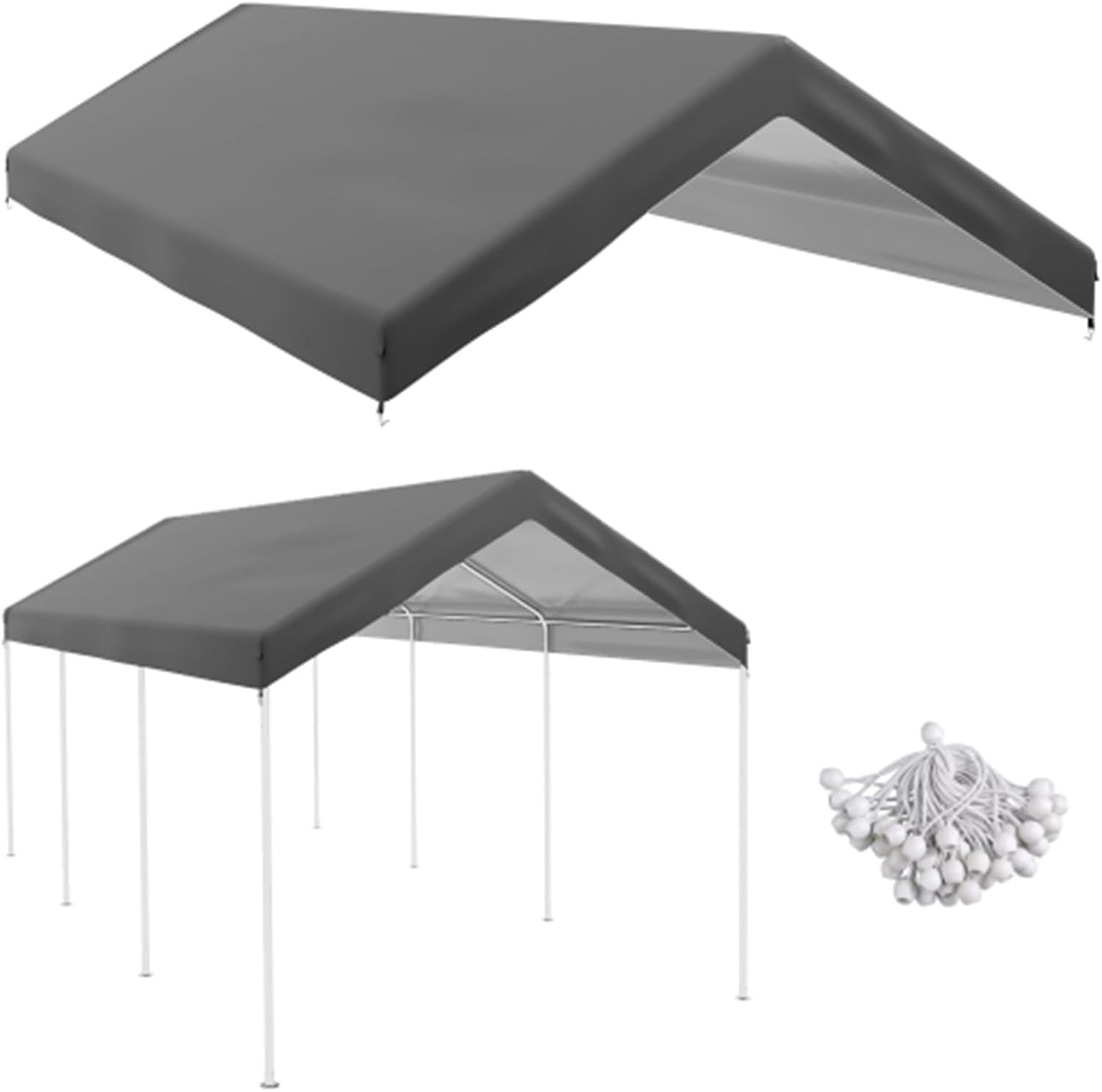 10x20 carport replacement canopy,10x20 carport canopy cover,best carport replacement canopy,waterproof carport canopy cover,10x20 garage tent cover,carport canopy with bungee cords - detailed features and technical specifications