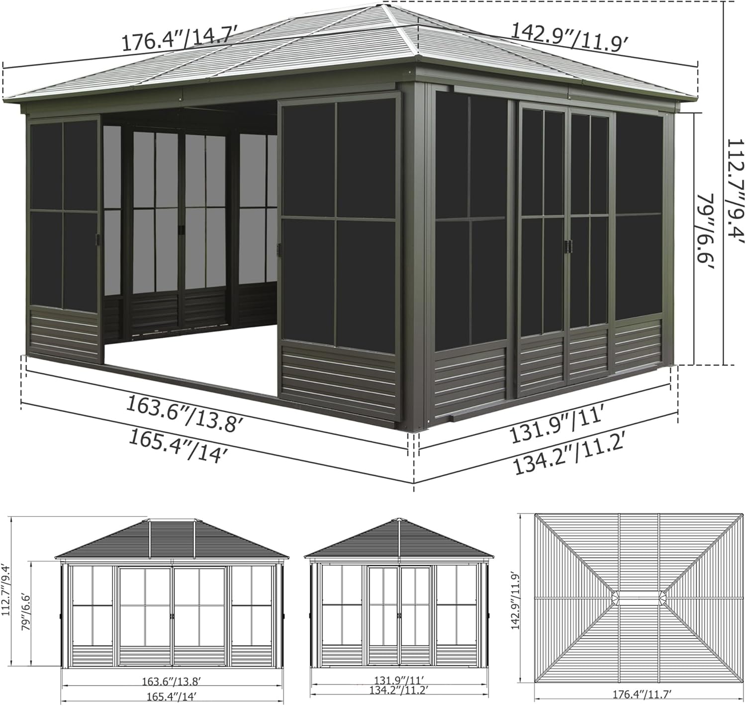 12x14FT outdoor storage shed worth buying,should I buy a 12x14FT solarium shed,12x14FT aluminum screen house pros cons,best all weather backyard solarium,12x14FT storage shed vs alternatives,12x14FT solarium worth the money unboxing and complete package contents