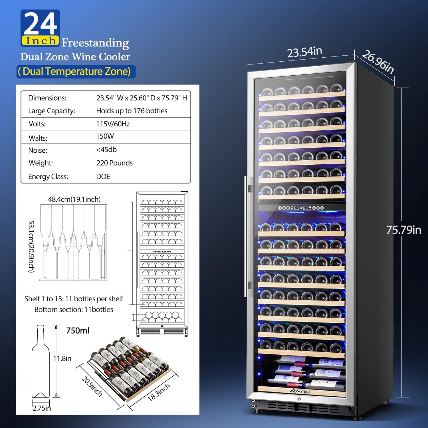 AAOBOSI wine cooler worth buying,AAOBOSI wine fridge pros cons,best dual zone wine refrigerator,should I buy AAOBOSI wine cooler,AAOBOSI 176 bottle cooler honest,large capacity wine cooler vs alternatives unboxing and complete package contents