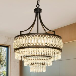 Image 1 of AMZERA black crystal chandelier worth it