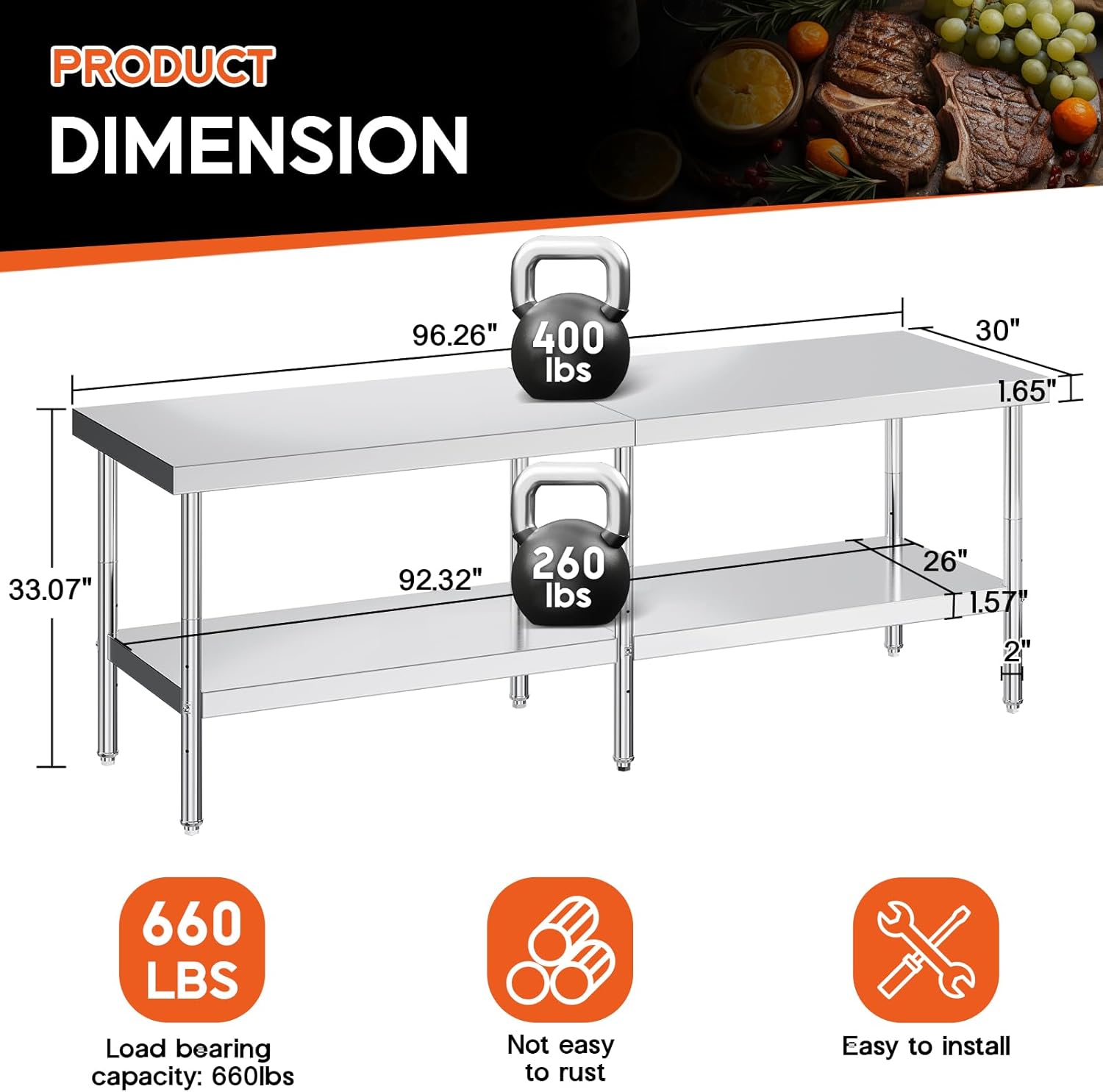 Albott stainless steel table worth buying,Albott 30x96 table pros cons,best stainless steel prep table,Albott table vs competitors,should I buy Albott work table,Albott NSF certified table honest unboxing and complete package contents