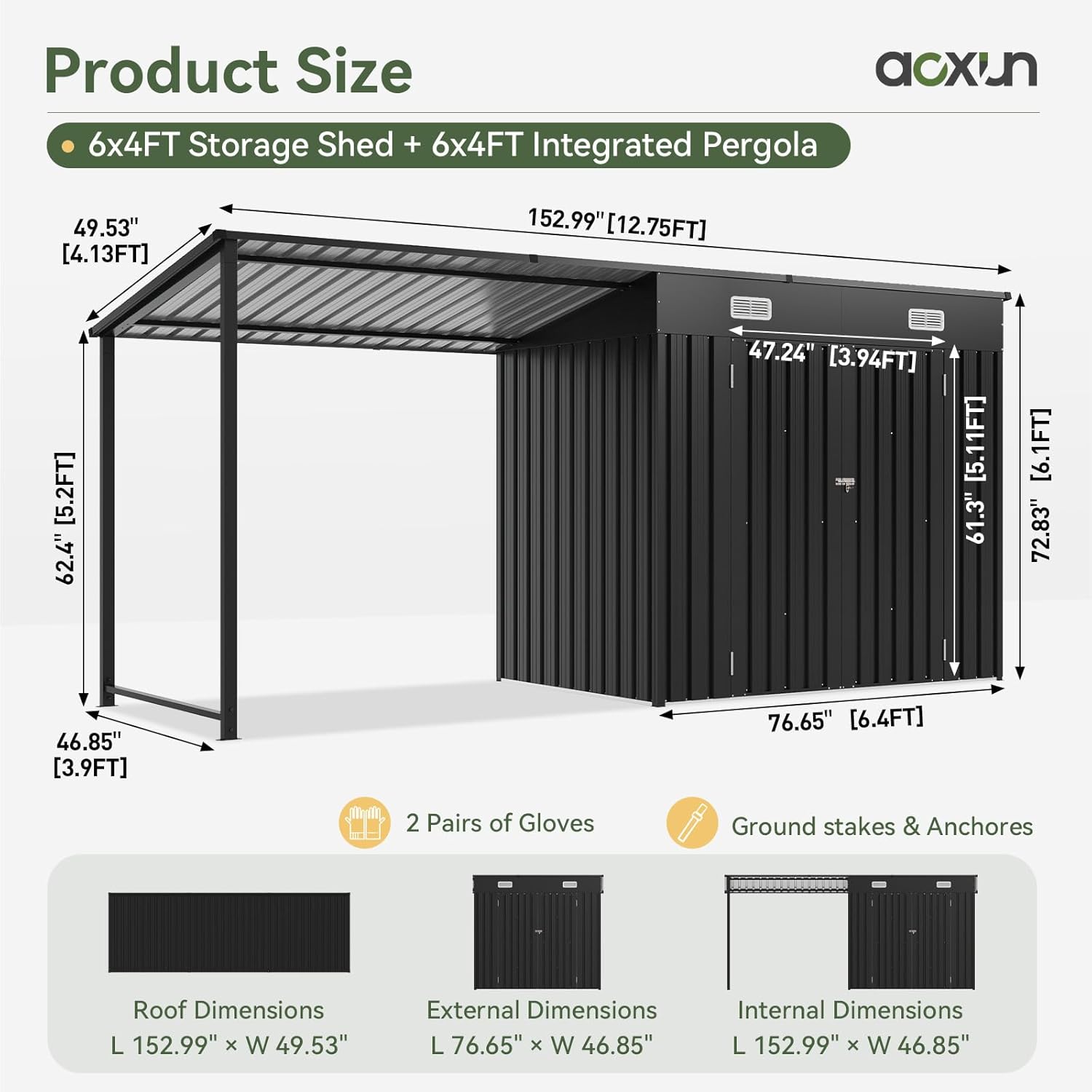 Aoxun 6x4FT storage shed gazebo worth it,Aoxun 6x4 shed gazebo combo pros cons,should I buy the Aoxun 6x4 shed gazebo,Aoxun 6x4 shed vs other metal sheds,best 2-in-1 outdoor storage shed,Aoxun 6x4FT hardtop gazebo buying guide unboxing and complete package contents