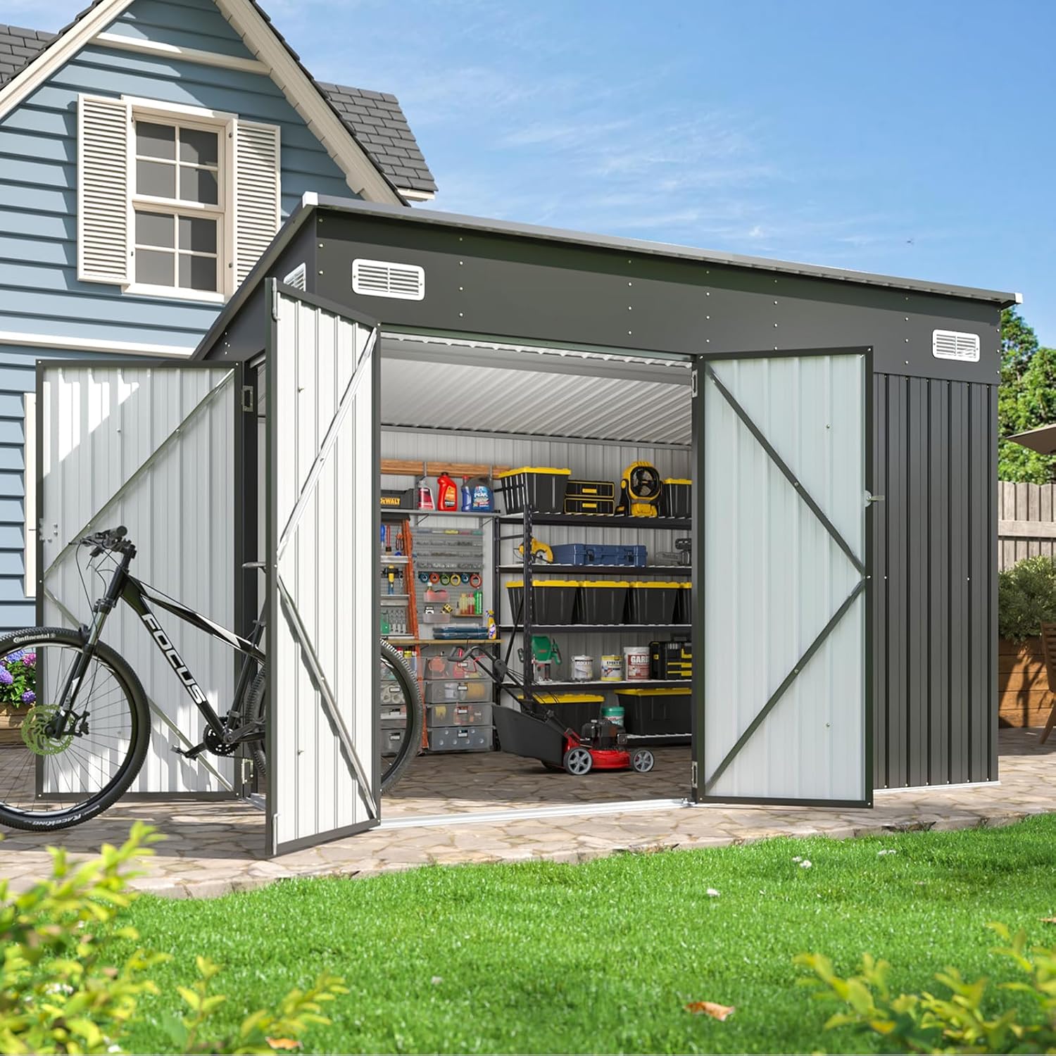 Aoxun triple door shed worth it,should I buy Aoxun triple door shed,Aoxun triple door shed pros cons,best metal storage shed with three doors,Aoxun shed honest experience,Aoxun triple door vs other sheds unboxing and complete package contents