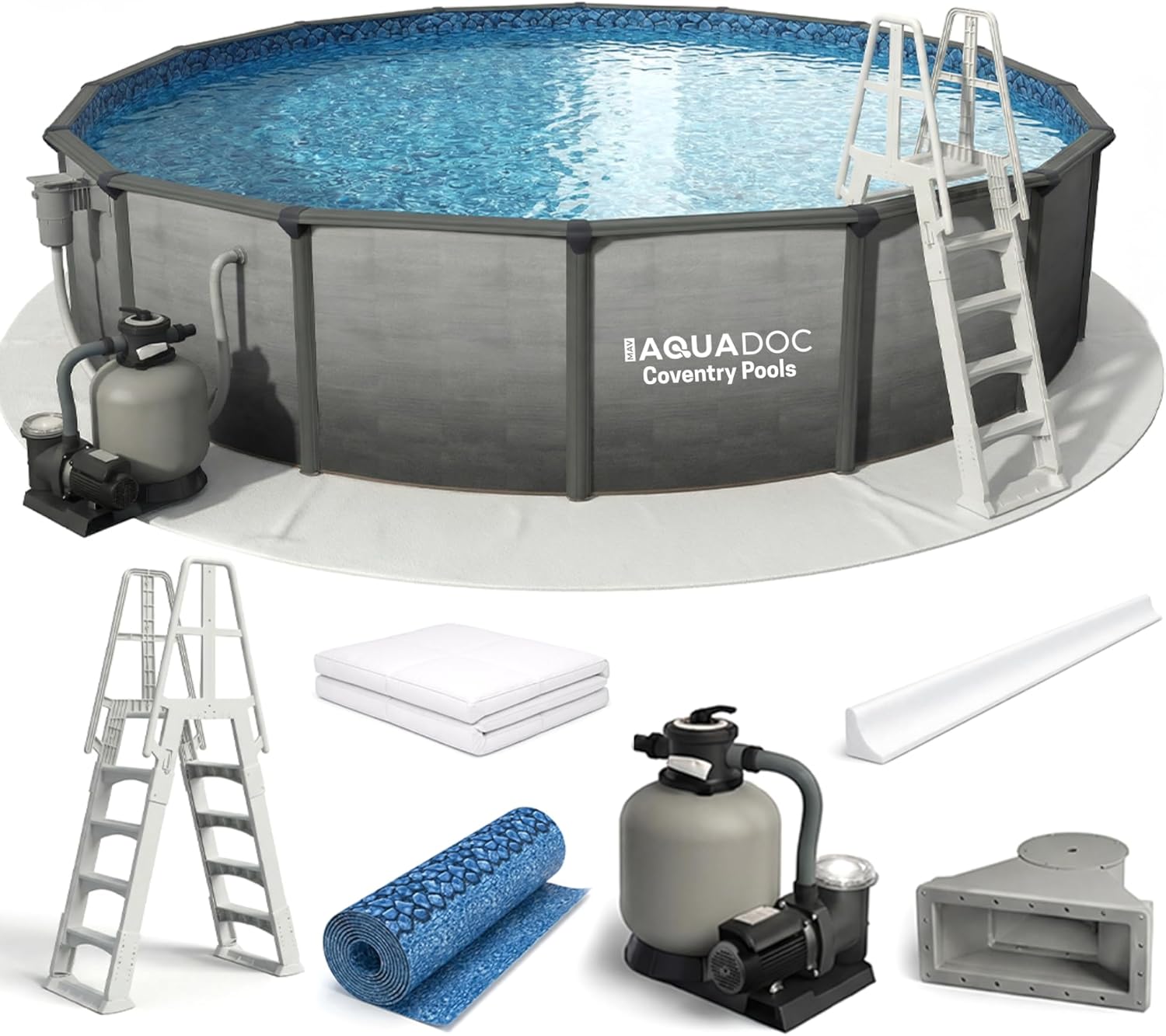 AquaDoc Coventry pool worth buying,should I buy AquaDoc Coventry pool,AquaDoc Coventry vs other pools,AquaDoc Coventry pros and cons,best 24 foot above ground pool,AquaDoc Coventry Elite package honest - detailed features and technical specifications