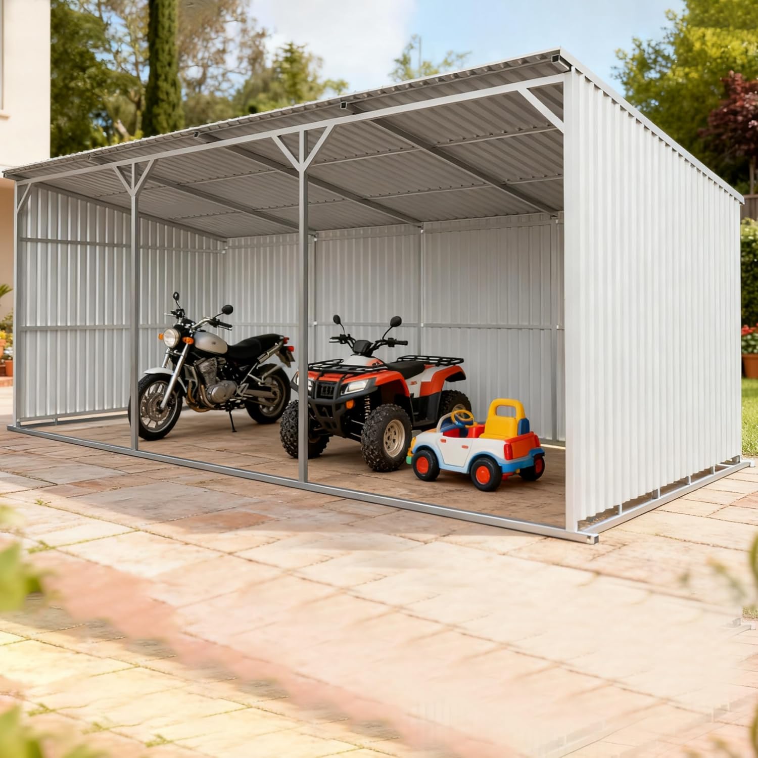 Chery Industrial 25x12 metal farm shed,should I buy a metal farm shed,Chery Industrial shed vs alternatives,heavy-duty steel shelter pros cons,25x12 farm shed worth buying,best metal carport for equipment storage - detailed features and technical specifications