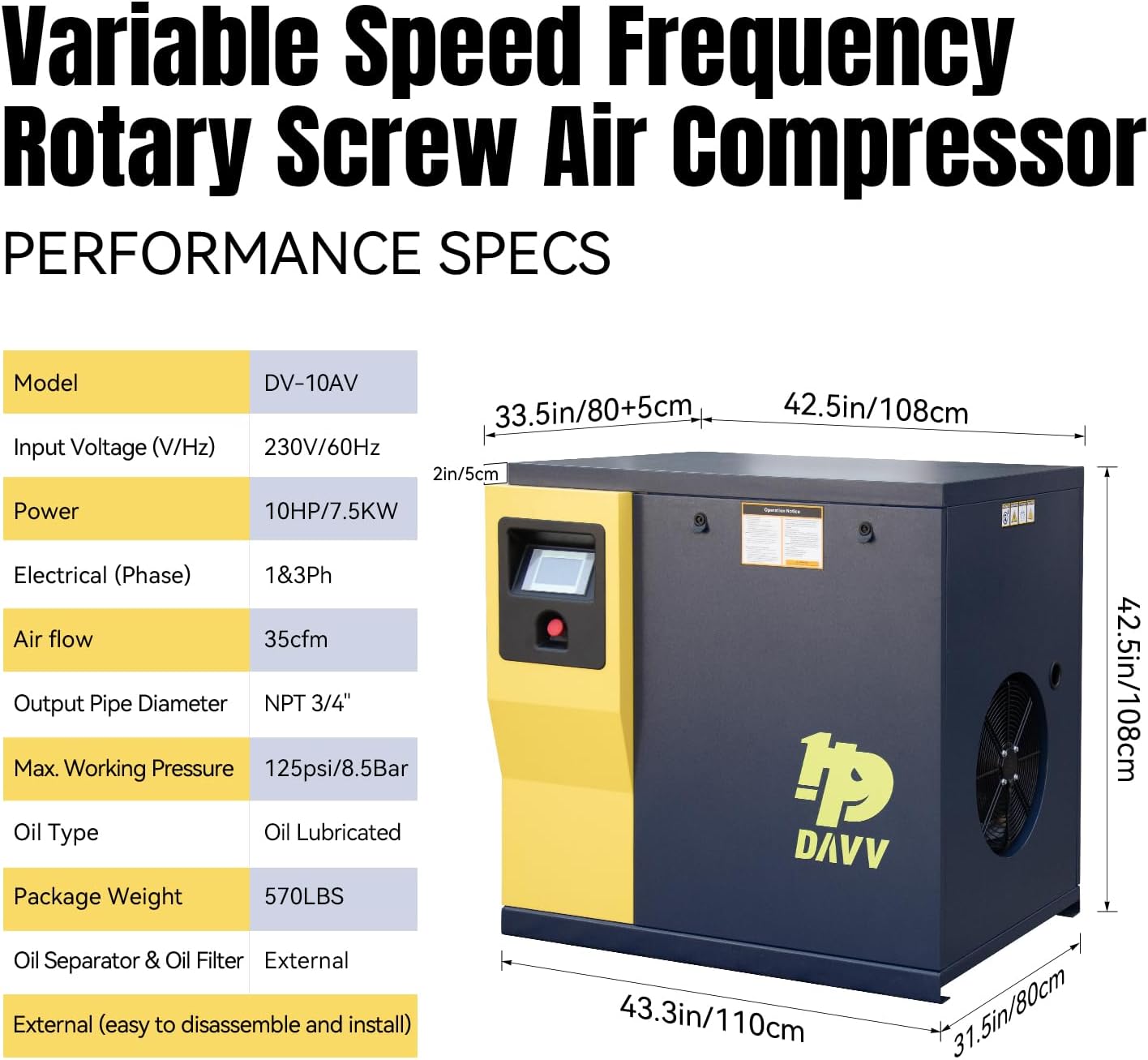 DV-10AV air compressor worth buying,should I buy the DV-10AV,DV-10AV vs other compressors,DV-10AV pros and cons,best rotary screw compressor,HPDAVV DV-10AV honest unboxing and complete package contents