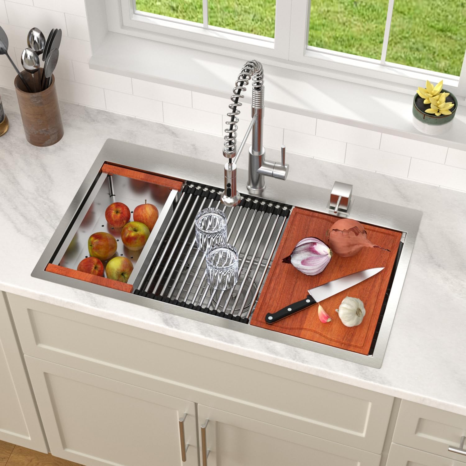 Dcolora DC-T7764 sink worth it,Dcolora DC-T7764 pros cons,should I buy Dcolora DC-T7764,best 33 inch drop in sink,Dcolora workstation sink honest,Dcolora vs other kitchen sinks - detailed features and technical specifications