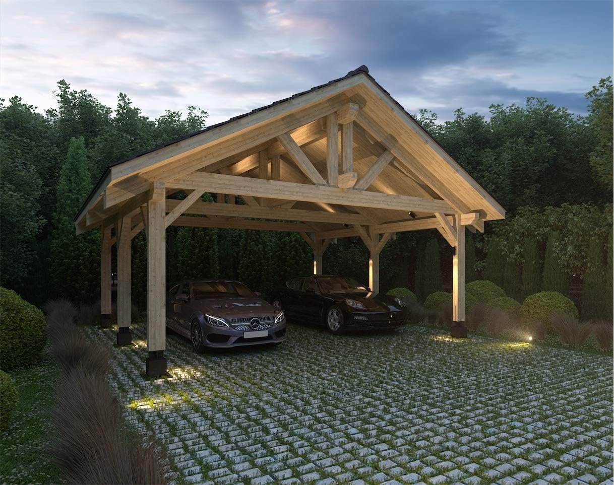 ECOHOUSEMART 20x22 carport worth it,ECOHOUSEMART carport pros cons,best DIY wooden carport kit,should I buy ECOHOUSEMART carport,ECOHOUSEMART vs other carports,GLT wood carport quality unboxing and complete package contents