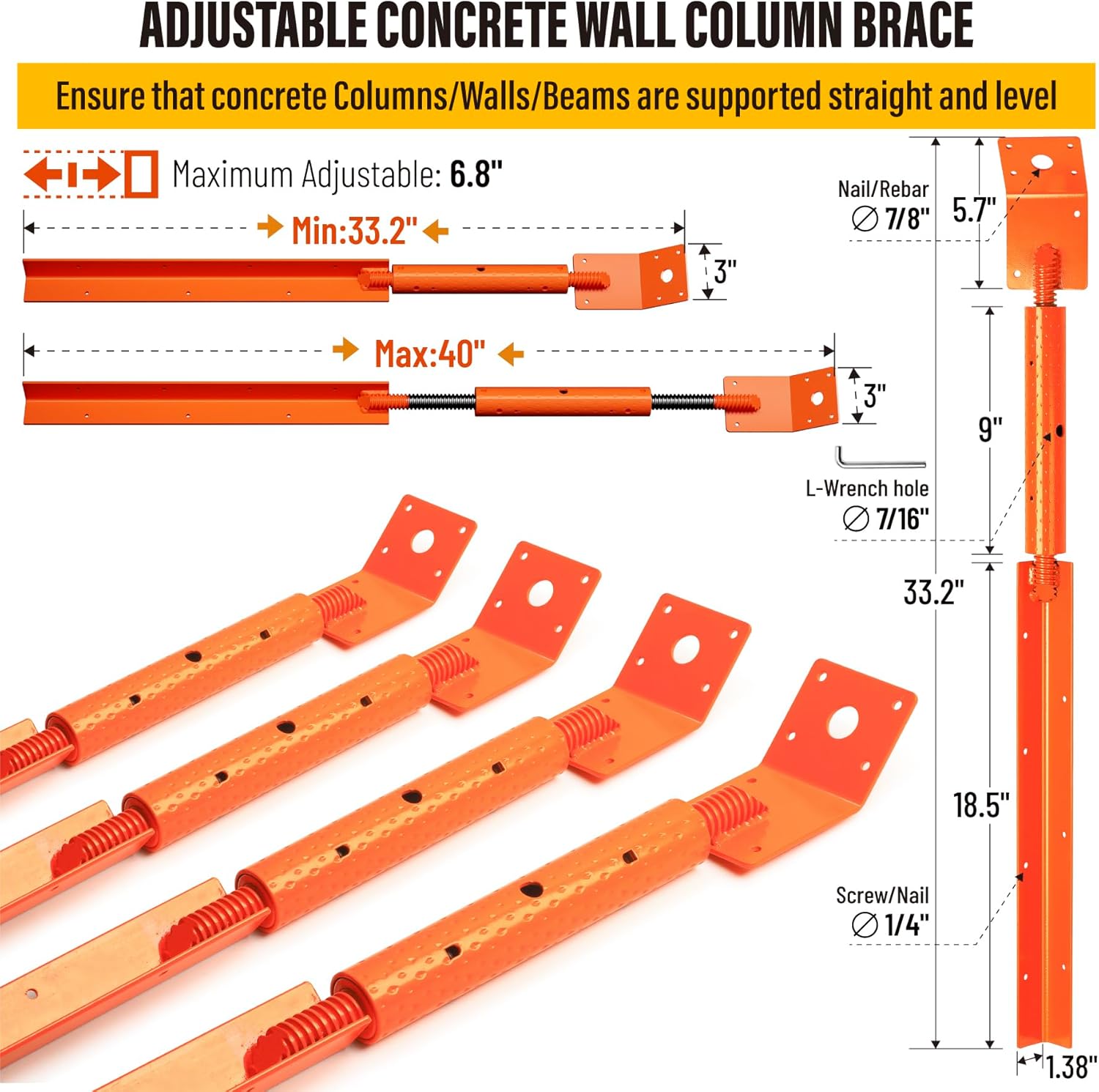 Epcee adjustable wall brace worth it,Epcee wall brace pros cons,adjustable formwork aligner buying guide,concrete turnbuckle brace vs alternatives,should I buy Epcee form aligner,best heavy-duty wall brace for concrete unboxing and complete package contents