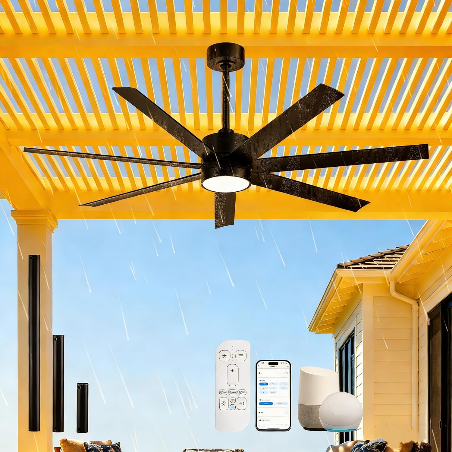 Euko Arko outdoor ceiling fan,Euko Arko fan worth buying,best outdoor smart ceiling fan,Euko Arko 702L pros cons,outdoor ceiling fan with light waterproof,should I buy Euko Arko fan - detailed features and technical specifications