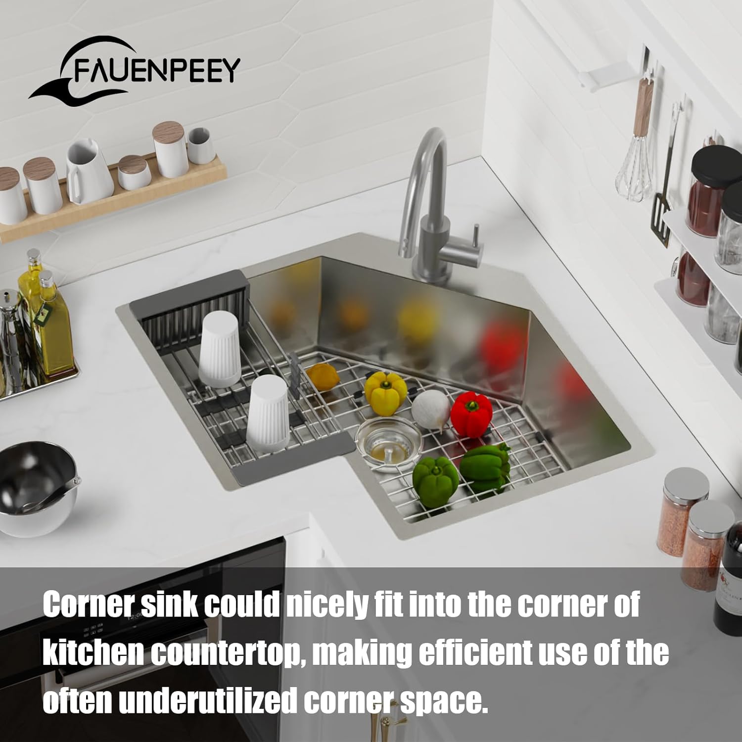 FAUENPEEY corner kitchen sink worth it,should I buy a corner kitchen sink,corner sink pros and cons,best stainless steel corner sink,FAUENPEEY sink vs alternatives,corner kitchen sink worth buying unboxing and complete package contents