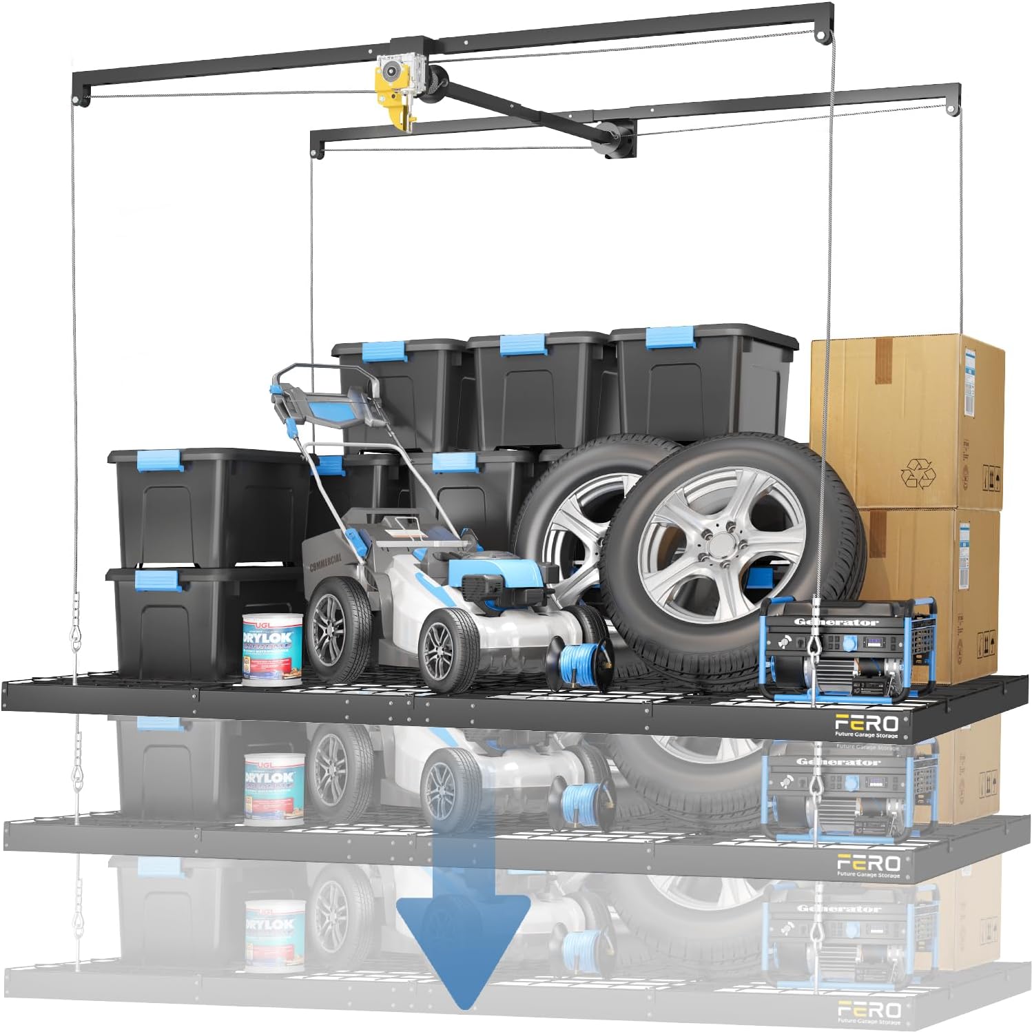 FERO overhead garage storage rack worth it,should I buy FERO garage storage rack,FERO garage lift system pros cons,best overhead garage storage racks,FERO vs other garage ceiling racks,FERO 325 lb capacity honest - detailed features and technical specifications