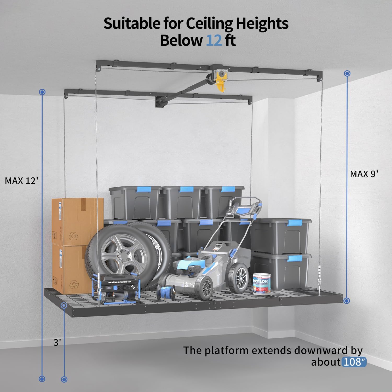 Step-by-step guide for FERO overhead garage storage rack worth it,should I buy FERO garage storage rack,FERO garage lift system pros cons,best overhead garage storage racks,FERO vs other garage ceiling racks,FERO 325 lb capacity honest - complete tutorial