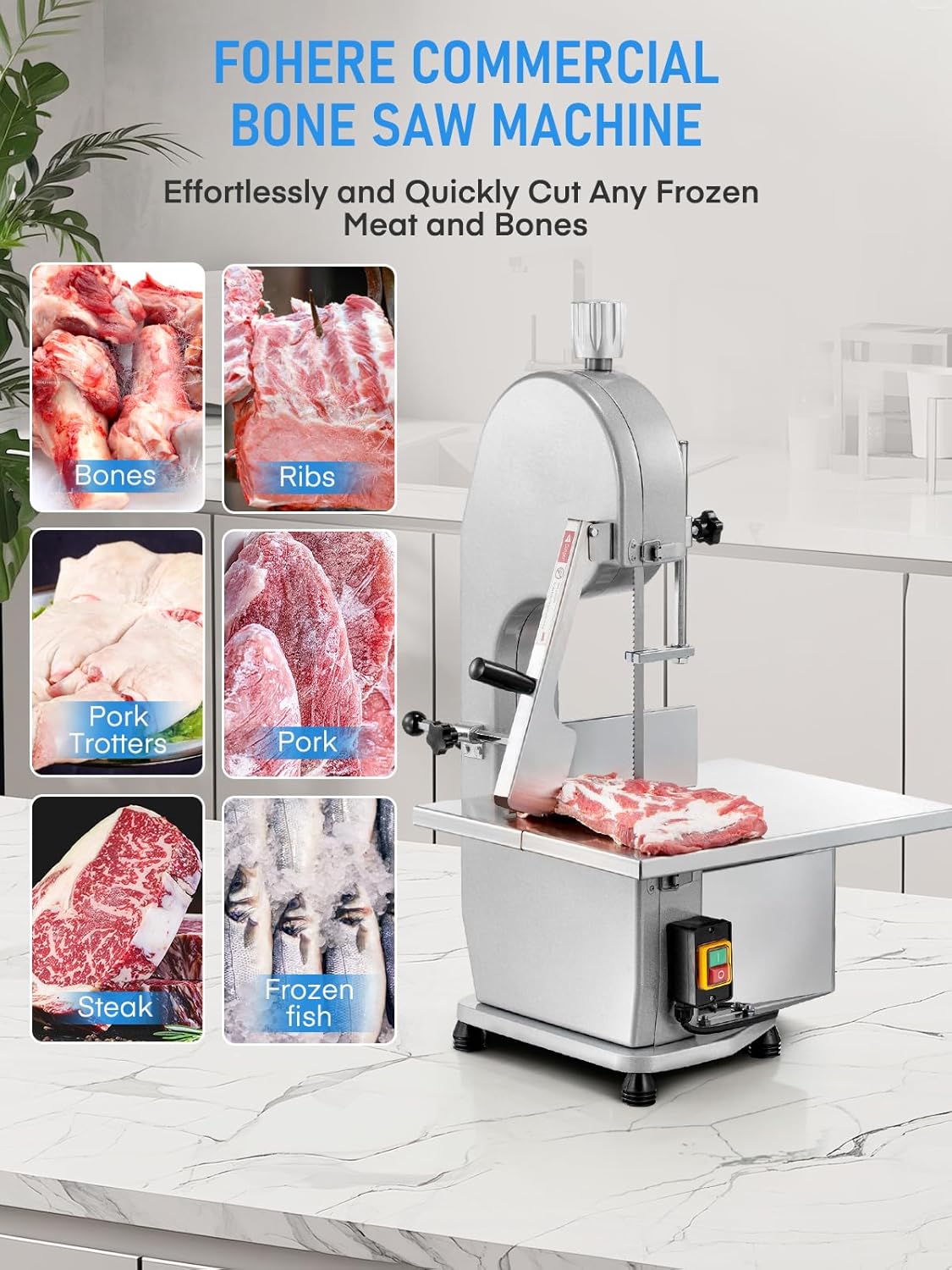 FOHERE commercial meat band saw,FOHERE meat band saw worth buying,commercial meat band saw pros cons,FOHERE 1500W band saw vs alternatives,best commercial meat cutting band saw,should I buy a FOHERE meat saw unboxing and complete package contents