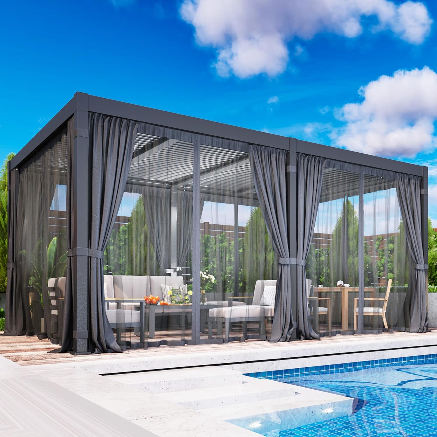 FansaFurn louvered pergola worth it,should I buy a FansaFurn pergola,FansaFurn pergola pros cons,best louvered pergola with gutter,metal hardtop gazebo worth buying,FansaFurn vs other pergolas - detailed features and technical specifications