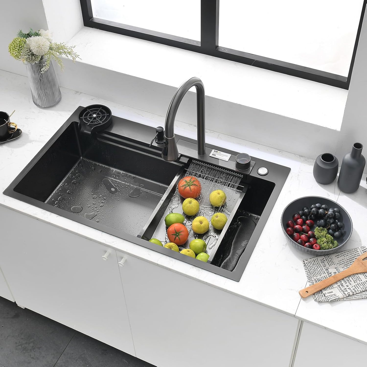 Fonsrito waterfall sink worth it,should I buy a Fonsrito sink,Fonsrito vs other workstation sinks,Fonsrito sink pros and cons,best multifunctional kitchen sink,is the Fonsrito sink good quality unboxing and complete package contents