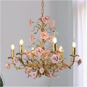 Image 1 of French garden rose chandelier worth it