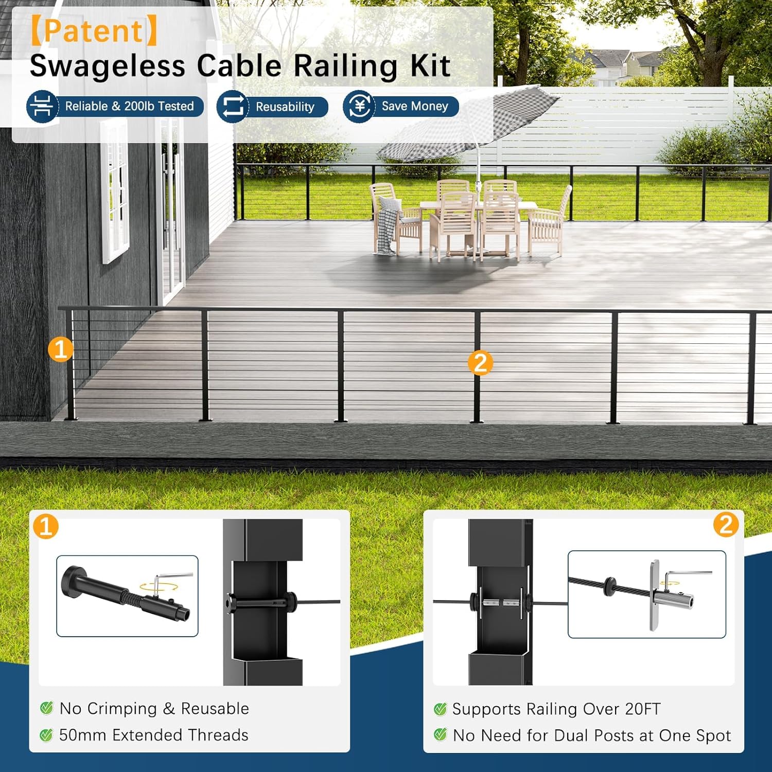 Step-by-step guide for Gyykzz cable railing kit worth it,should I buy Gyykzz cable railing,Gyykzz vs other cable railings,Gyykzz cable railing pros cons,best swageless cable railing system,Gyykzz cable railing honest opinion - complete tutorial
