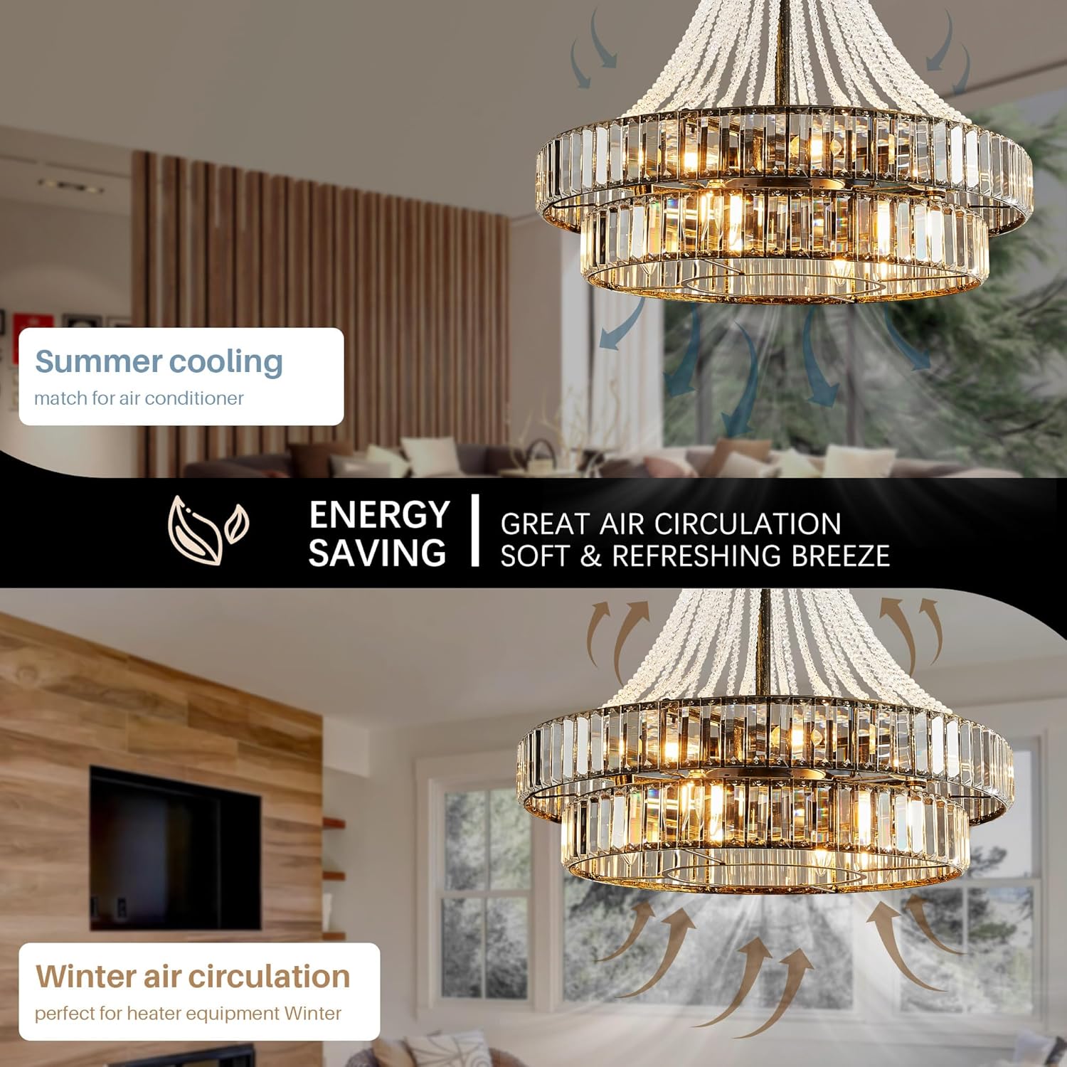 HEMLDAN crystal fandelier worth it,should I buy a HEMLDAN fandelier,HEMLDAN crystal chandelier fan pros cons,best smart chandelier fan,crystal fandelier vs traditional fan,HEMLDAN 24003CB honest assessment performance testing and real-world results