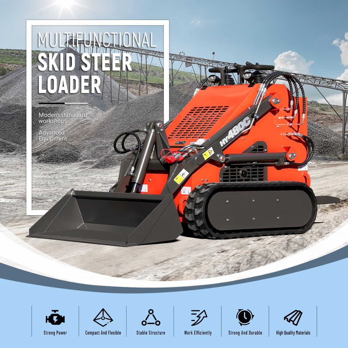 HY480C mini skid steer worth it,should I buy a HY480C mini skid steer,HY480C vs other mini skid steers,HY480C pros and cons,HY480C mini loader honest,best mini skid steer with tiller unboxing and complete package contents