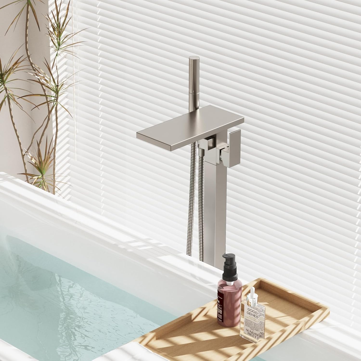 Hoimpro floor mount tub faucet worth it,should I buy Hoimpro tub faucet,Hoimpro waterfall faucet pros cons,best floor mount bathtub filler,Hoimpro vs other tub faucets,Hoimpro faucet honest opinion unboxing and complete package contents