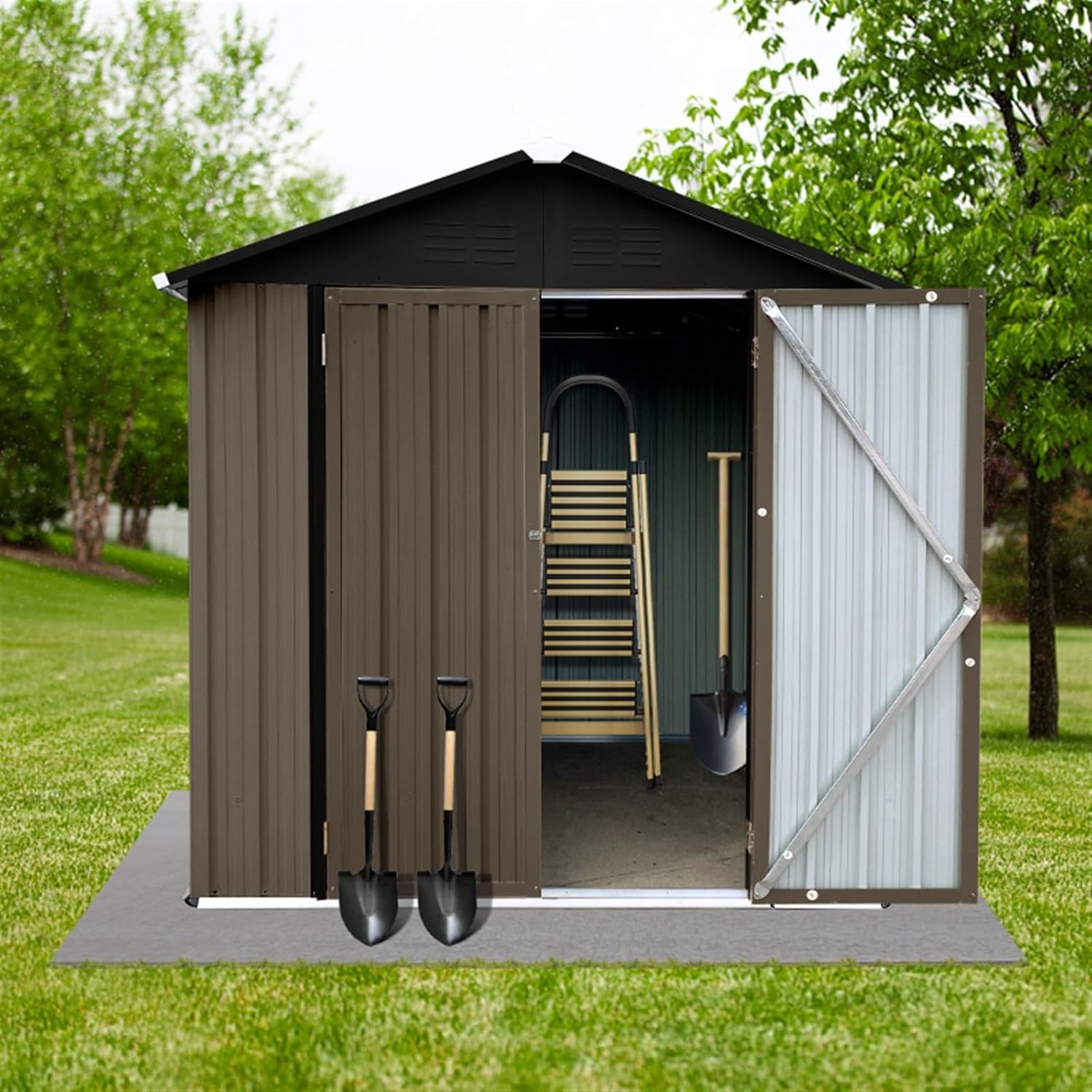 IIPOSAQQ outdoor storage shed,should I buy IIPOSAQQ shed,best metal storage shed for garden,IIPOSAQQ 4x6 shed vs others,compact outdoor shed pros cons,small backyard tool shed worth it unboxing and complete package contents