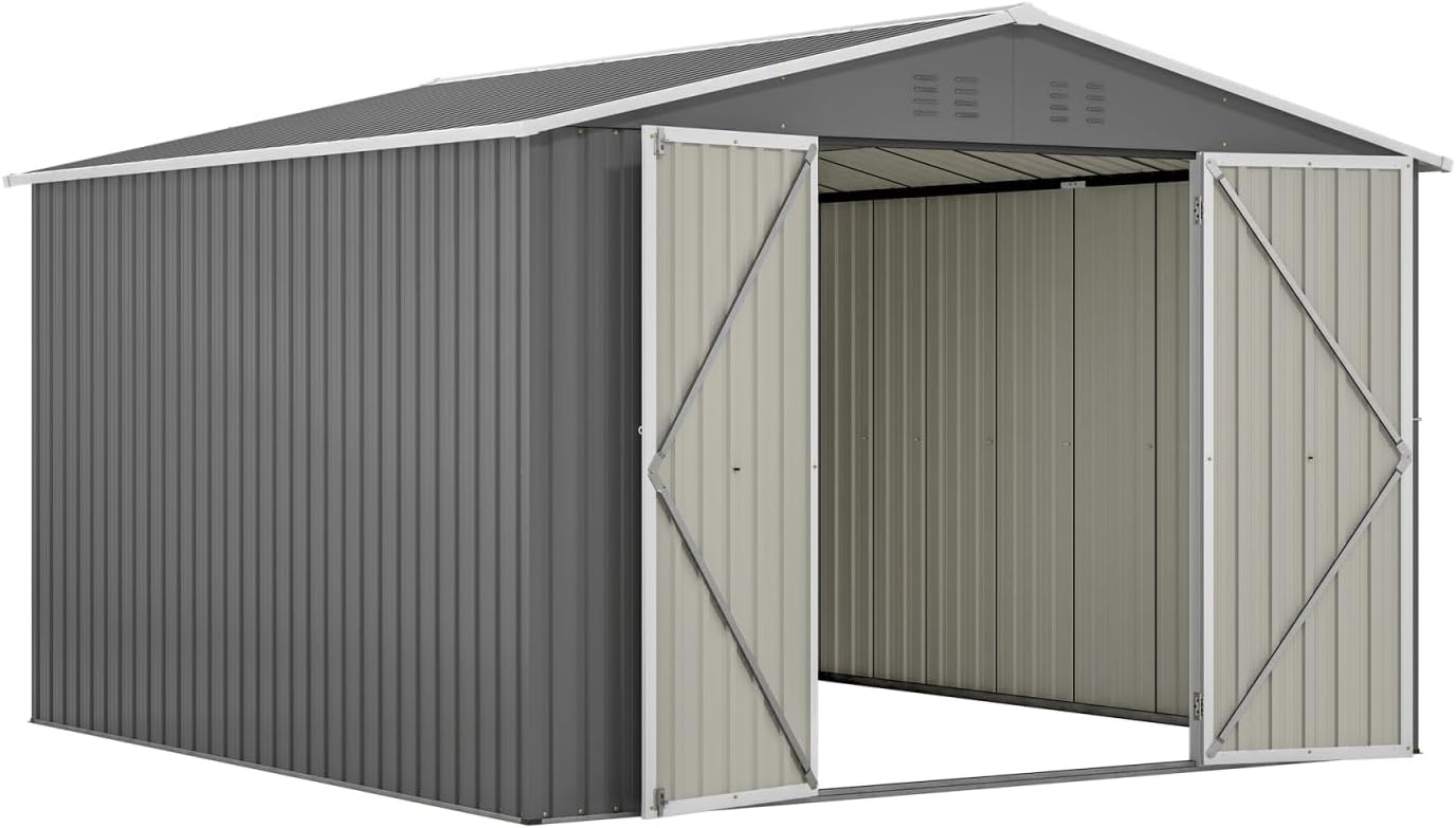 KCSWKJ 10x10 shed worth buying,should I buy a KCSWKJ metal shed,KCSWKJ shed pros and cons,best 10x10 outdoor storage shed,KCSWKJ vs other metal sheds,KCSWKJ shed honest assessment unboxing and complete package contents