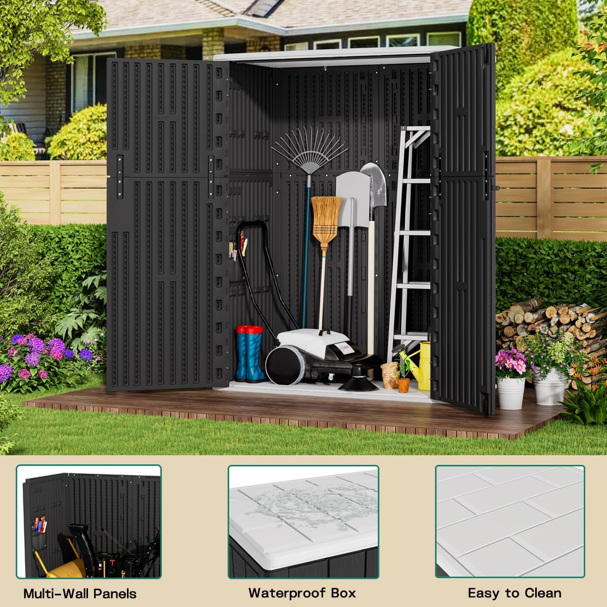 Step-by-step guide for KINYING vertical shed worth it,should I buy KINYING shed,KINYING vs Rubbermaid shed,KINYING 57 cu ft pros cons,best vertical outdoor storage,KINYING shed honest opinion - complete tutorial