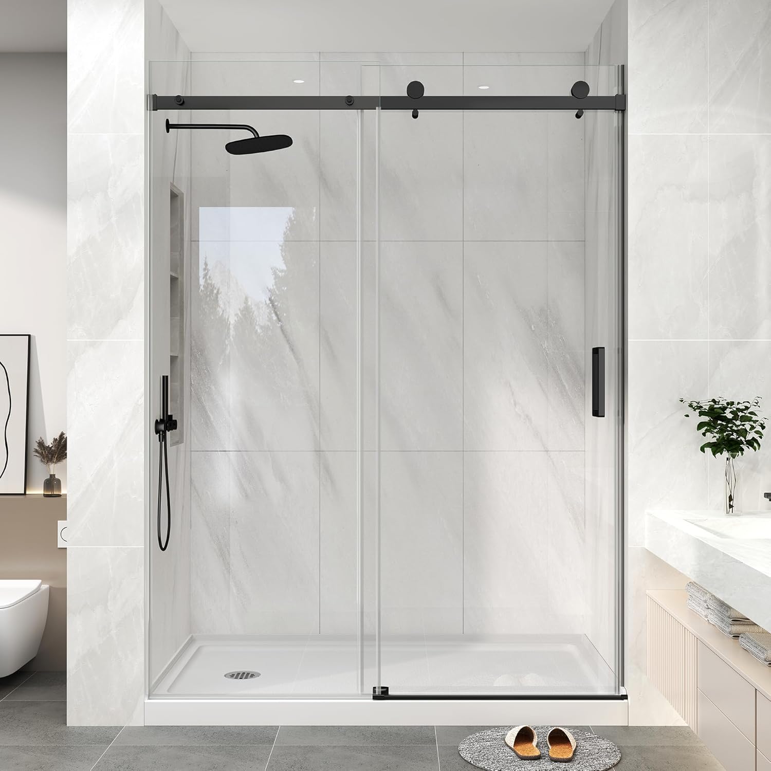 KPUY frameless shower door worth it,should I buy KPUY shower door,KPUY vs other shower doors,KPUY frameless shower door pros cons,best frameless sliding shower door,KPUY matte black shower door quality - detailed features and technical specifications