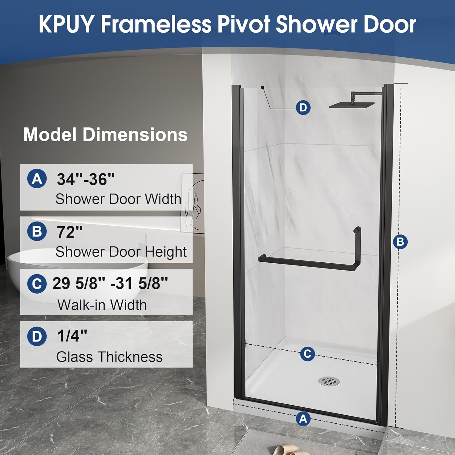 KPUY pivot shower door worth it,should I buy KPUY shower door,KPUY vs other shower doors,KPUY pivot door pros cons,best frameless pivot shower door,KPUY shower door honest opinion performance testing and real-world results