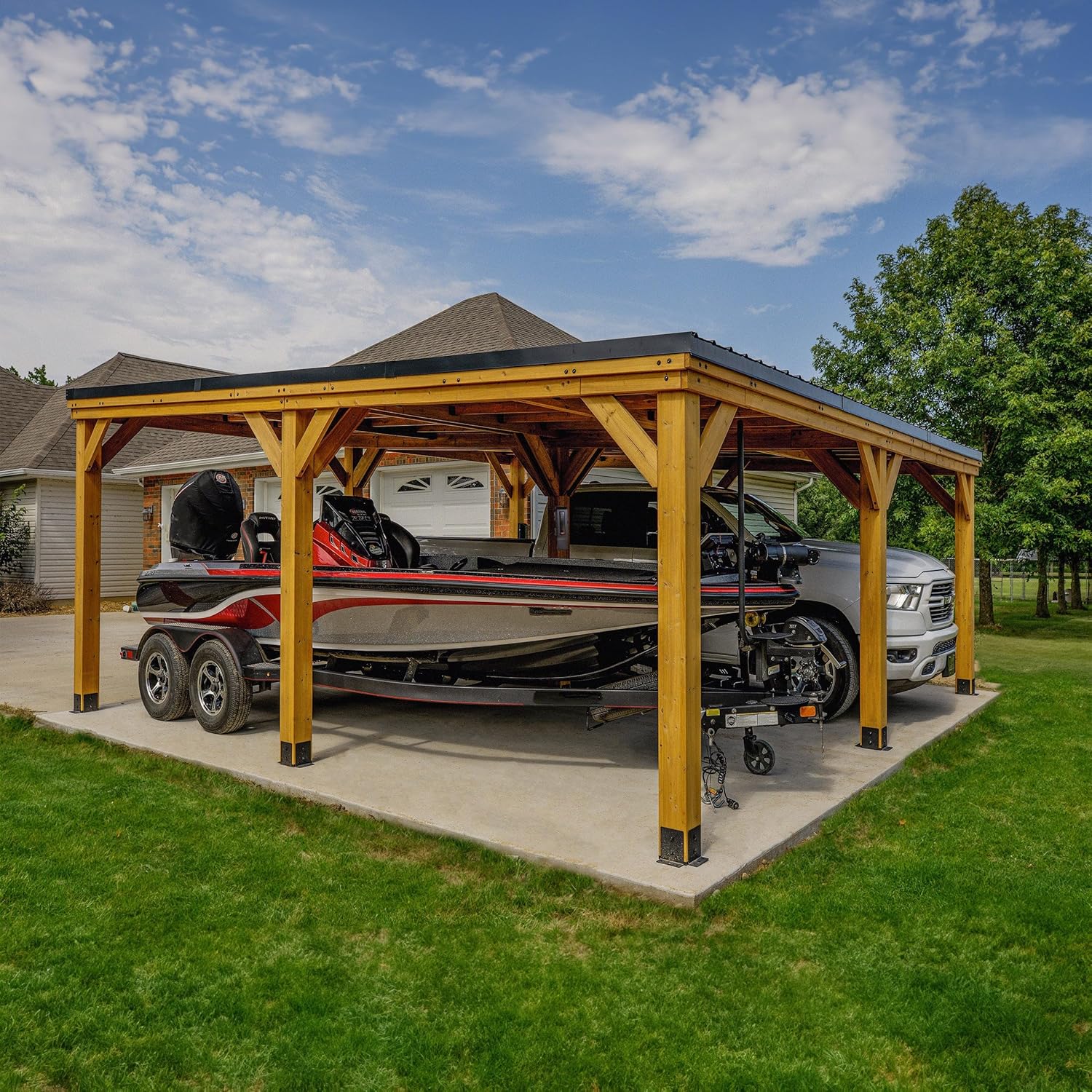 Kingsport carport worth buying,should I buy a Kingsport carport,Kingsport carport pros cons,best 20x20 carport,Kingsport carport vs competitors,Backyard Discovery Kingsport honest unboxing and complete package contents