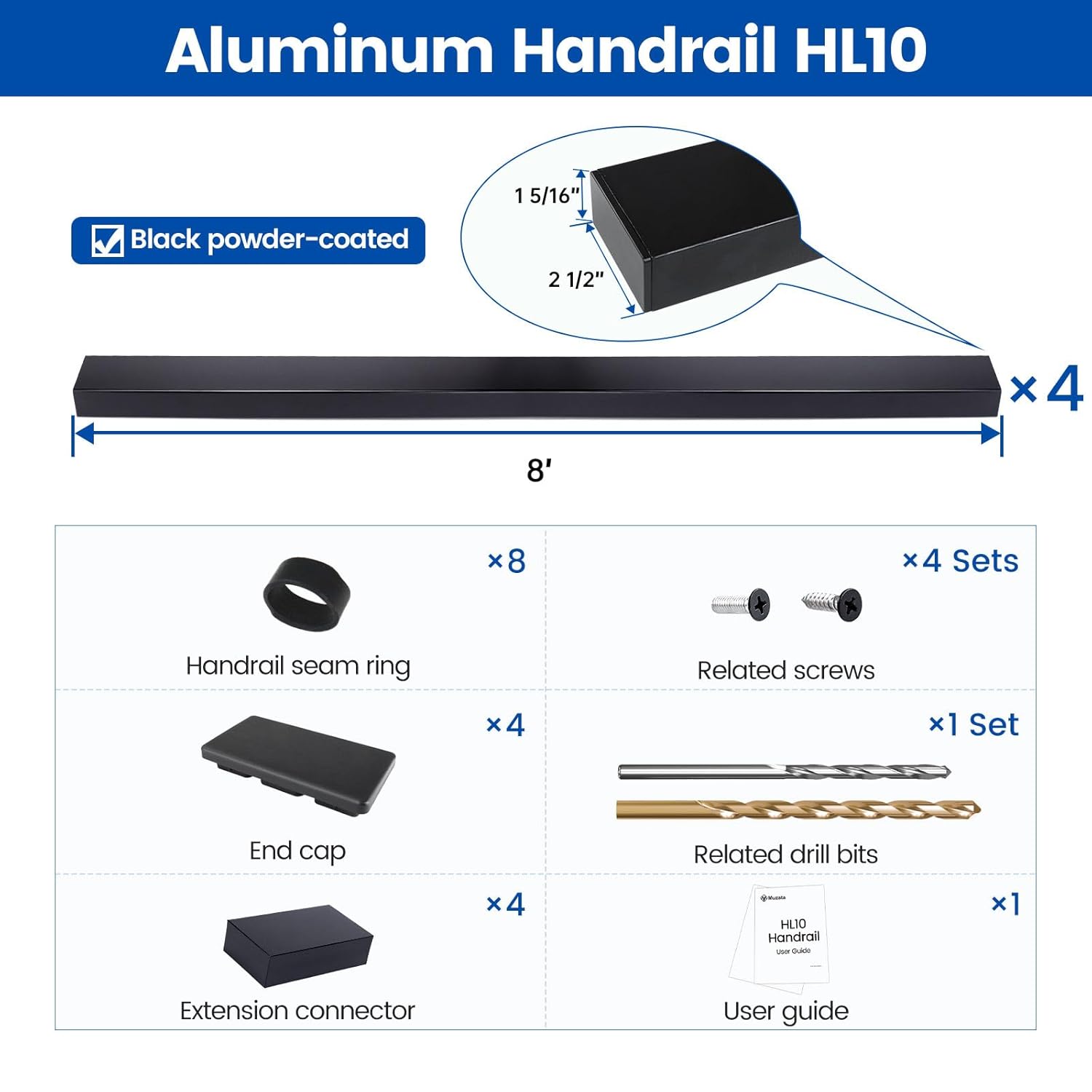 Muzata HL10 handrail worth it,should I buy Muzata HL10,Muzata HL10 vs other handrails,Muzata HL10 pros cons,Muzata HL10 worth buying,best aluminum cable railing handrail unboxing and complete package contents