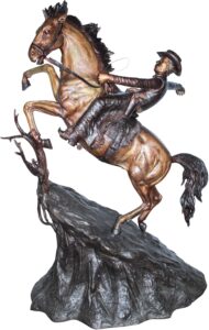Image 1 of NIFAO bronze cowboy horse statue worth it