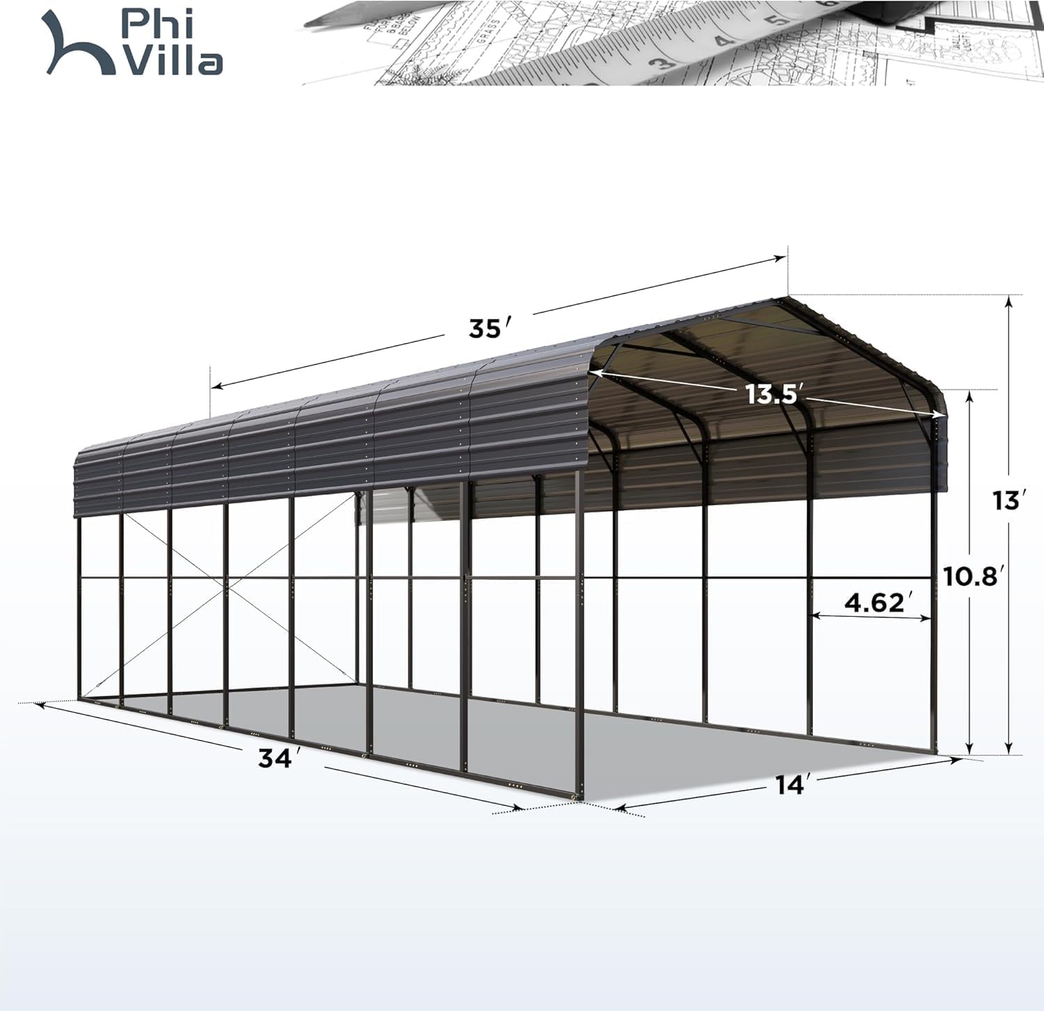 PHI VILLA 14x35 ft RV carport,should I buy a metal carport,PHI VILLA RV carport pros cons,heavy duty carport for RV,best RV carport shelter,PHI VILLA carport worth buying unboxing and complete package contents