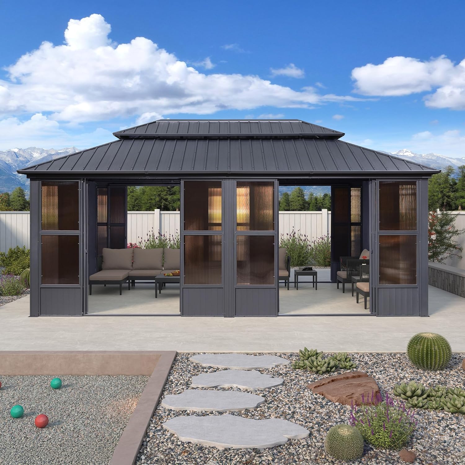 Purple Leaf hardtop gazebo worth it,should I buy a Purple Leaf gazebo,Purple Leaf gazebo pros cons,best permanent hardtop gazebo,Purple Leaf solarium vs alternatives,is the Purple Leaf gazebo good quality unboxing and complete package contents