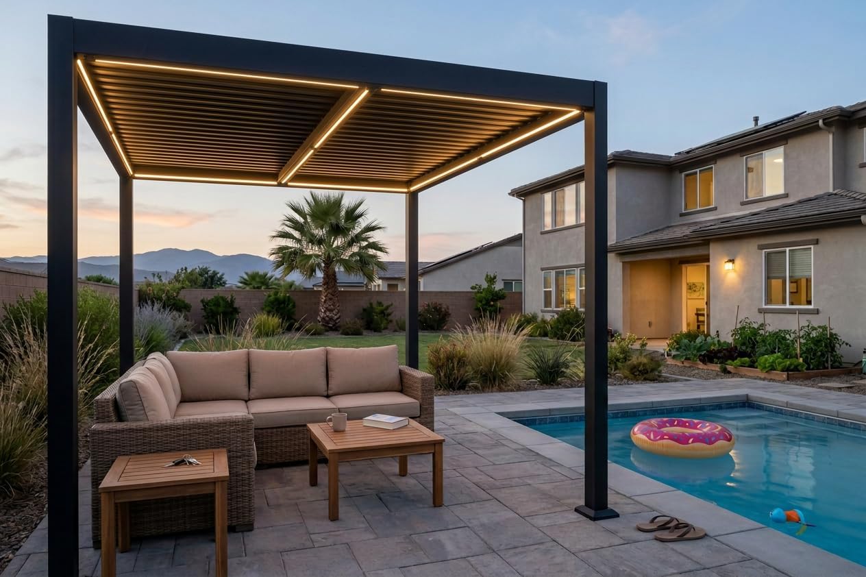 Purple Leaf pergola worth buying,should I buy a Purple Leaf pergola,Purple Leaf pergola pros cons,best aluminum louvered pergola,Purple Leaf vs other pergolas,adjustable roof pergola worth it - detailed features and technical specifications