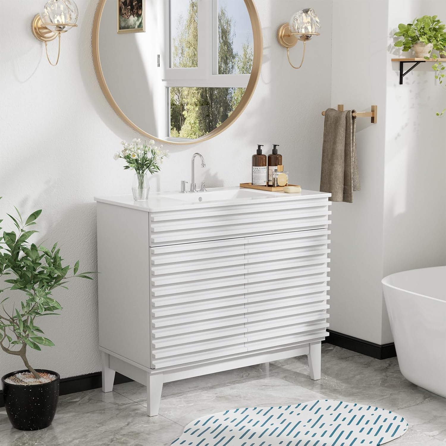 ROOMTEC 36 bathroom vanity worth it,should I buy ROOMTEC bathroom vanity,ROOMTEC 36 vanity pros cons,best mid-century bathroom vanity,ROOMTEC vanity honest opinion,ROOMTEC vs other bathroom vanities unboxing and complete package contents