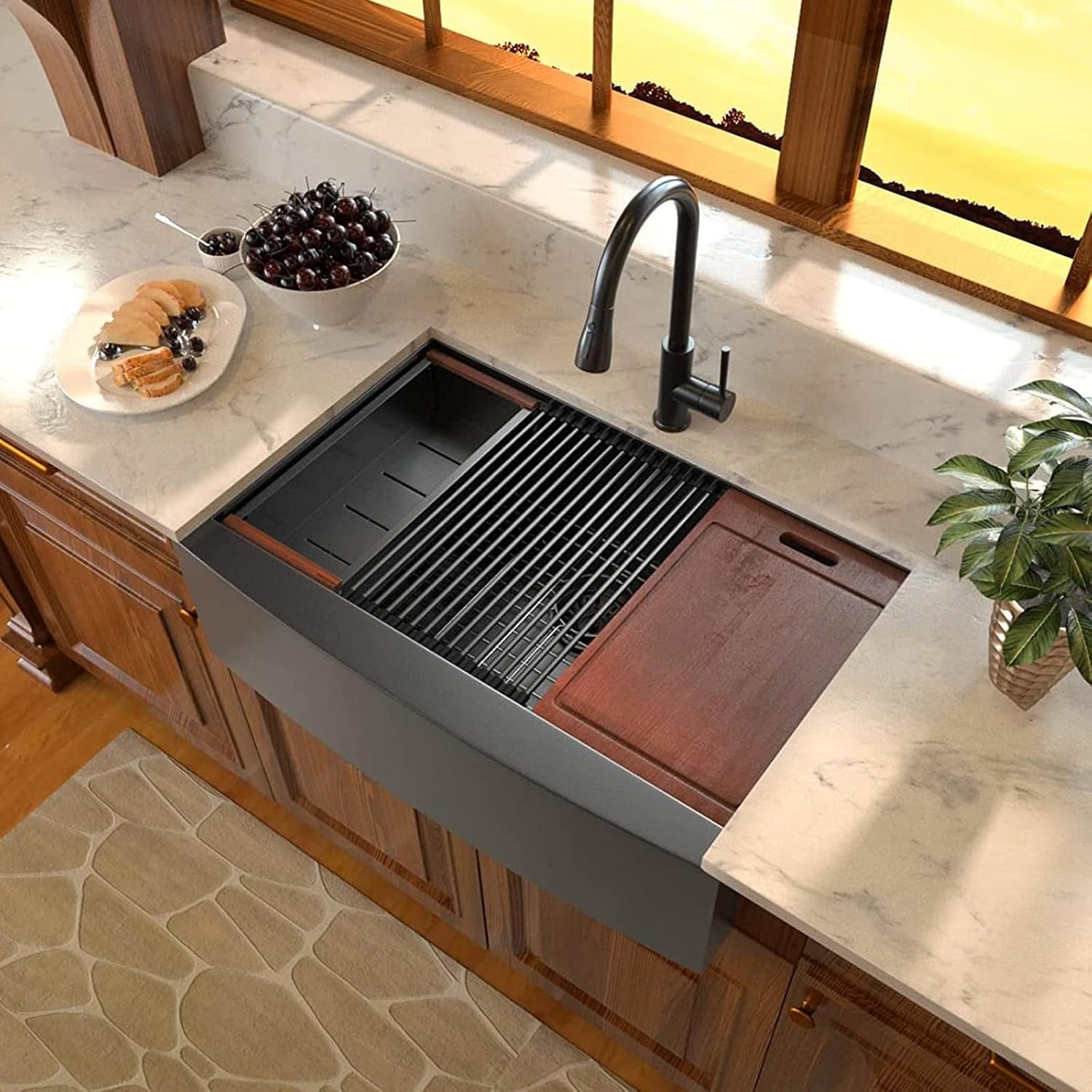 Reviews - Sarlai 33 Farmhouse Sink Worth It? Honest Pros & Cons Analysis Sarlai 33 farmhouse sink worth it,Sarlai black farmhouse sink pros cons,best 33 inch farmhouse sink workstation,should I buy Sarlai apron front sink,Sarlai vs Kraus farmhouse sink,Sarlai gunmetal black sink honest unboxing and complete package contents